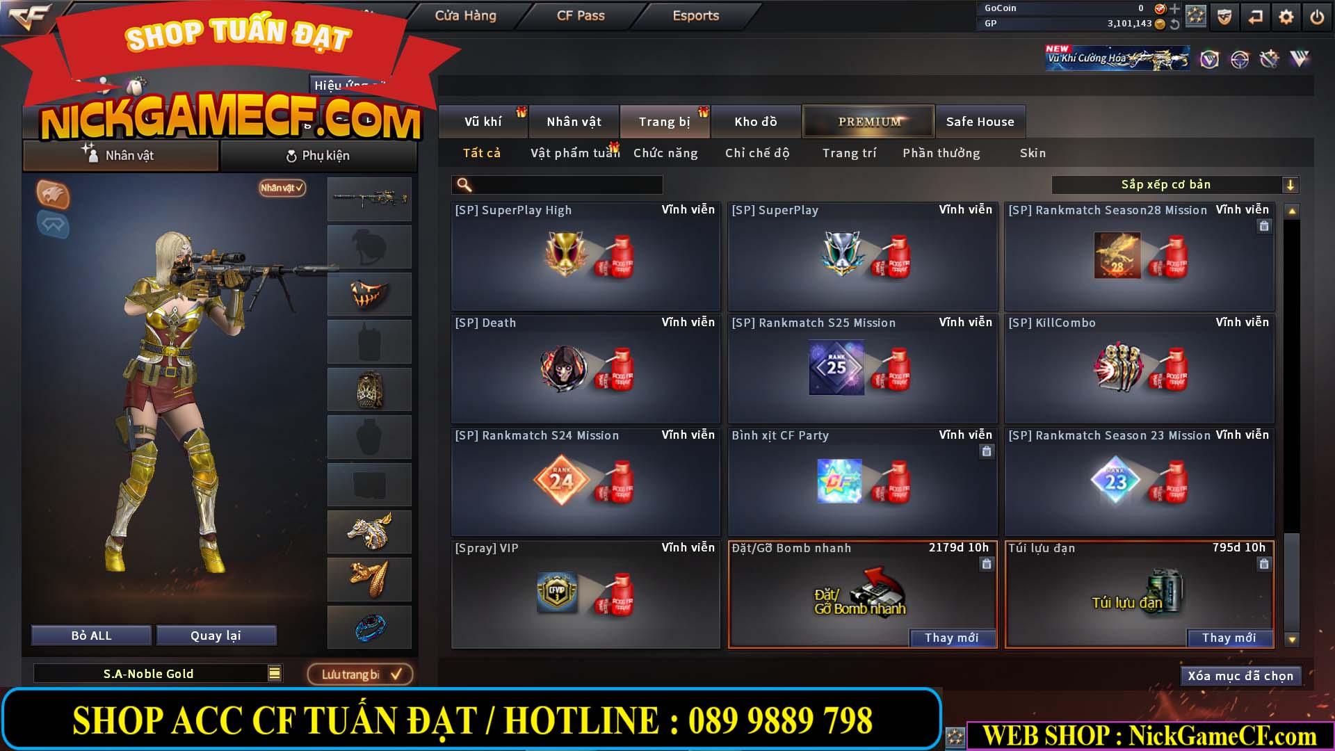 MÃ CF14130 - GIÁ : 2850K - C4 SNIP - ZOM THỦ - 25 VIP - VIP3