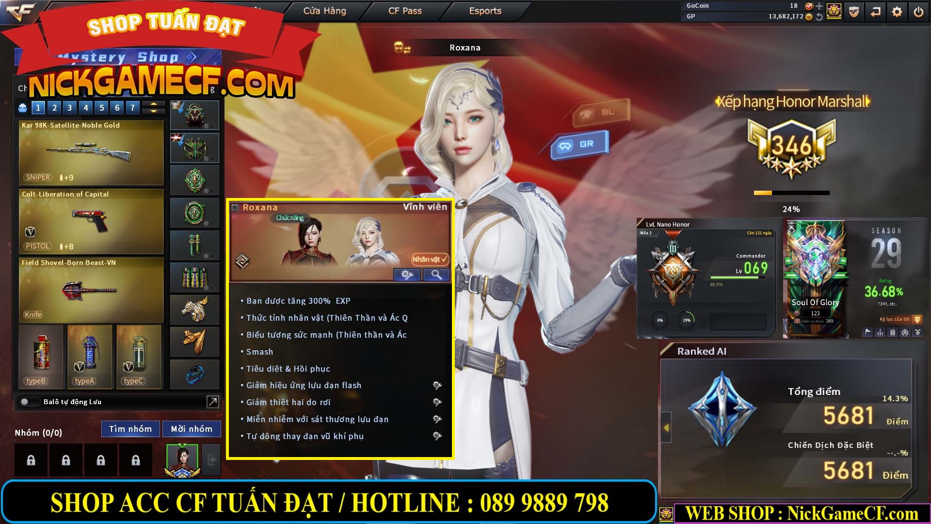 MÃ CF14151 - GIÁ : 5M5 - CHIẾN C4 ZOM AI MODE  - 42 VIP - VIP5