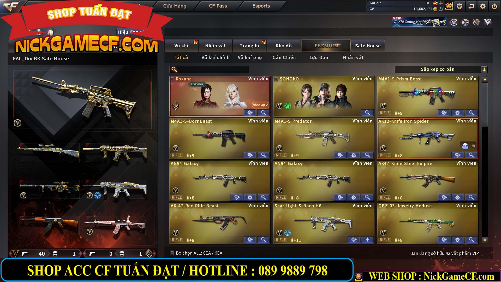 MÃ CF14151 - GIÁ : 5M5 - CHIẾN C4 ZOM AI MODE  - 42 VIP - VIP5