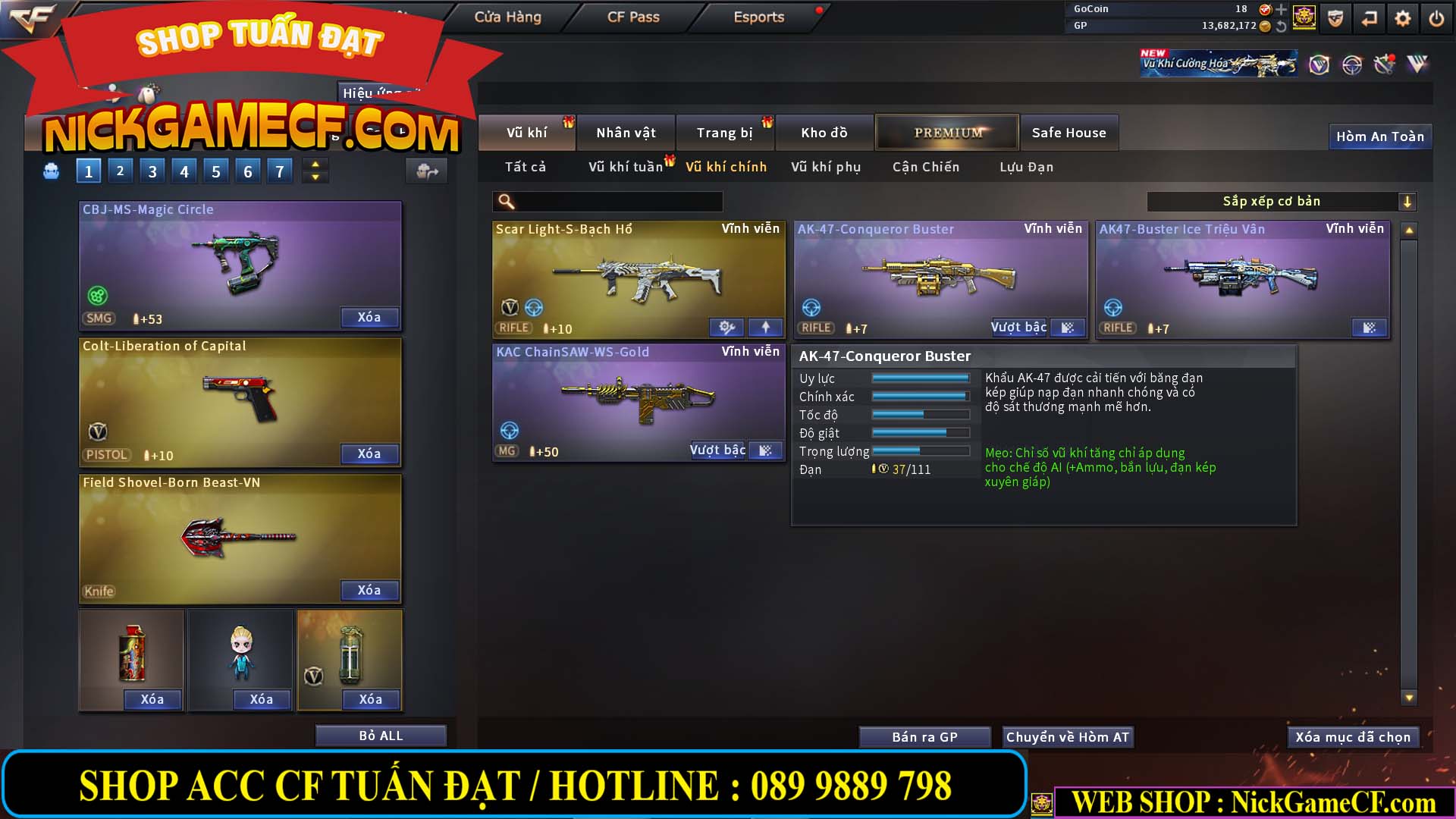 MÃ CF14151 - GIÁ : 5M5 - CHIẾN C4 ZOM AI MODE  - 42 VIP - VIP5