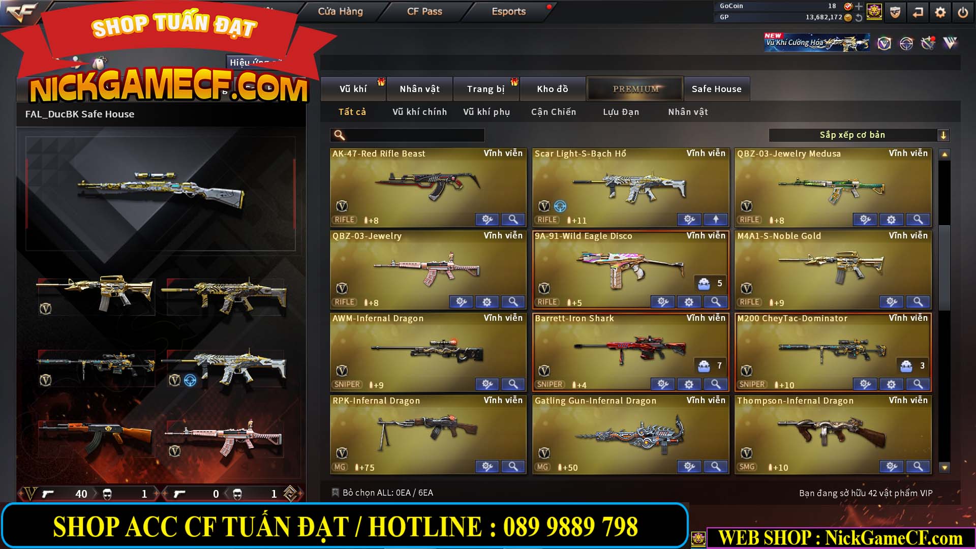 MÃ CF14151 - GIÁ : 5M5 - CHIẾN C4 ZOM AI MODE  - 42 VIP - VIP5