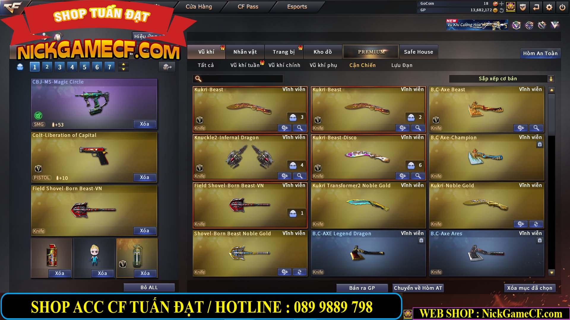 MÃ CF14151 - GIÁ : 5M5 - CHIẾN C4 ZOM AI MODE  - 42 VIP - VIP5