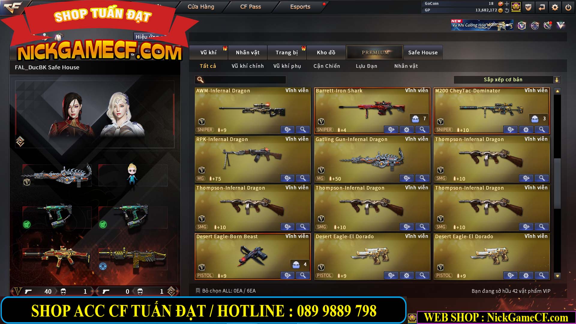 MÃ CF14151 - GIÁ : 5M5 - CHIẾN C4 ZOM AI MODE  - 42 VIP - VIP5