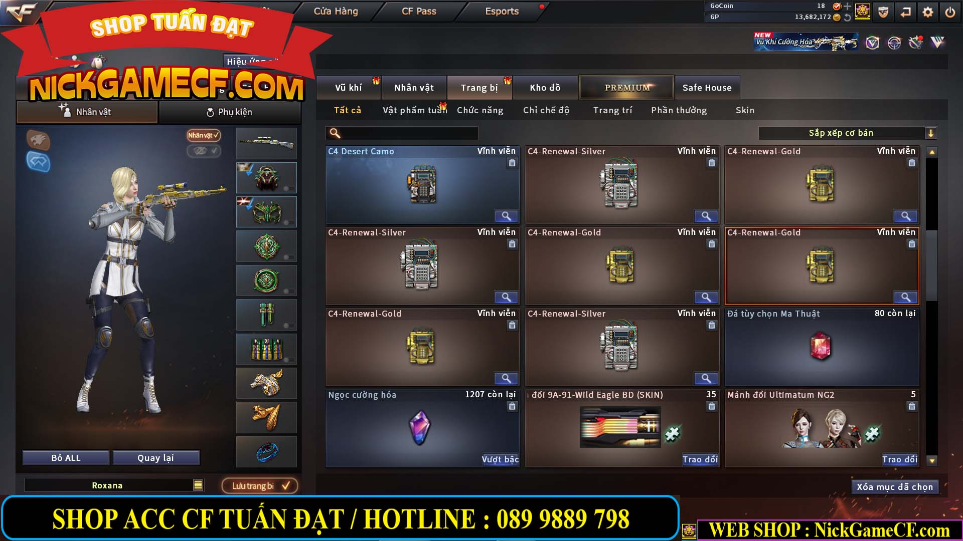 MÃ CF14151 - GIÁ : 5M5 - CHIẾN C4 ZOM AI MODE  - 42 VIP - VIP5