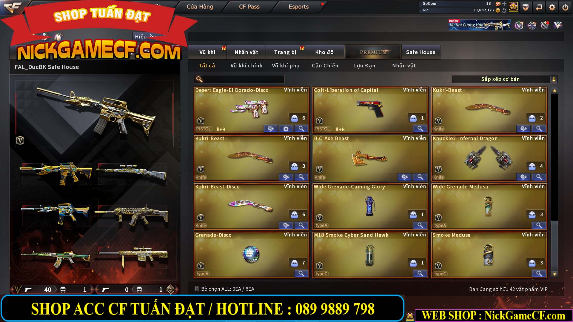 MÃ CF14151 - GIÁ : 5M5 - CHIẾN C4 ZOM AI MODE  - 42 VIP - VIP5