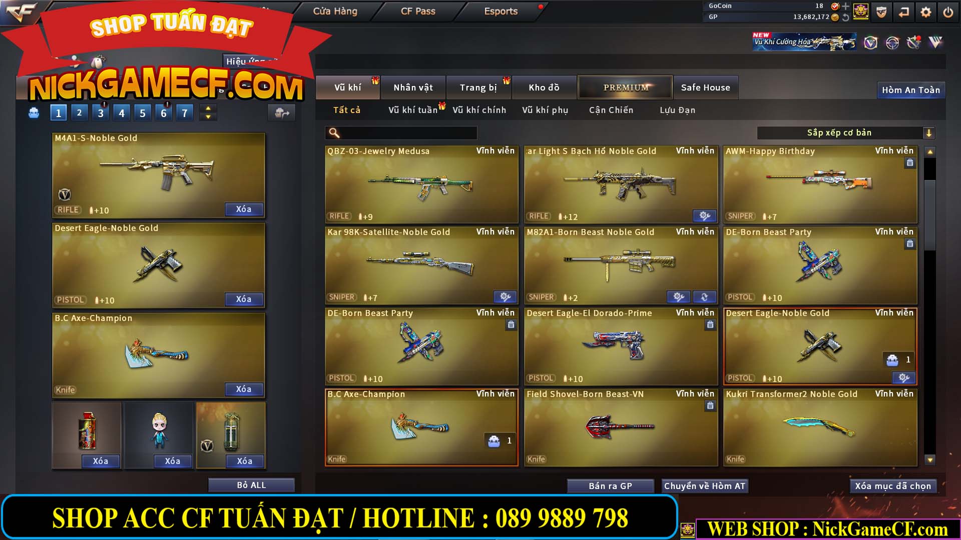 MÃ CF14151 - GIÁ : 5M5 - CHIẾN C4 ZOM AI MODE  - 42 VIP - VIP5