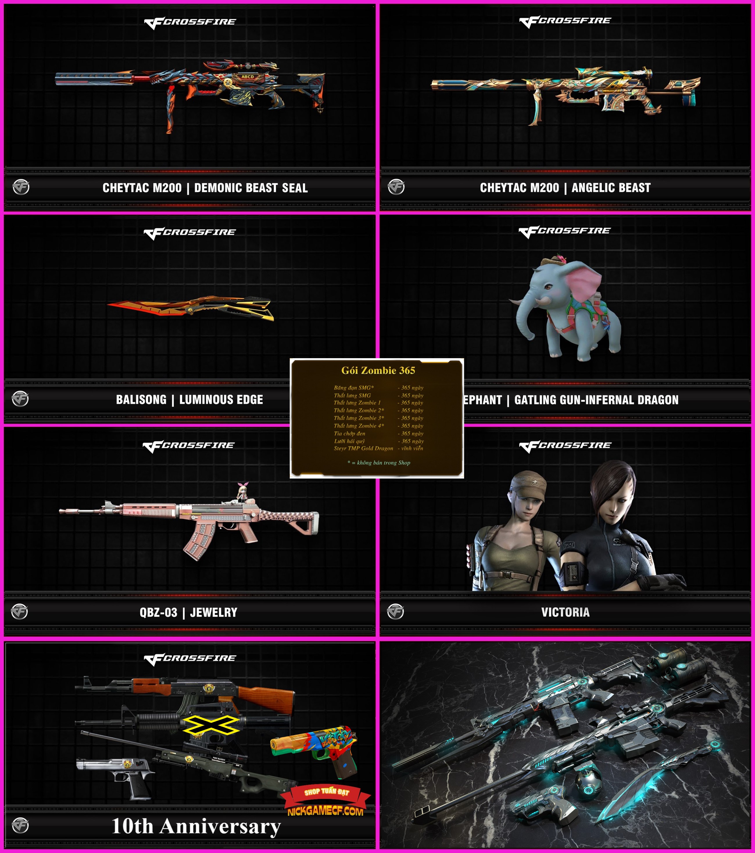 MÃ CF14357 - GIÁ : 8888K - CHIẾN ZOM XINH - C4 ĐẸP - 61 VIP - VIP5