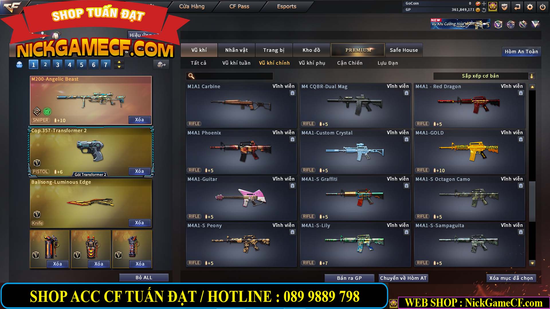 MÃ CF14357 - GIÁ : 8888K - CHIẾN ZOM XINH - C4 ĐẸP - 61 VIP - VIP5