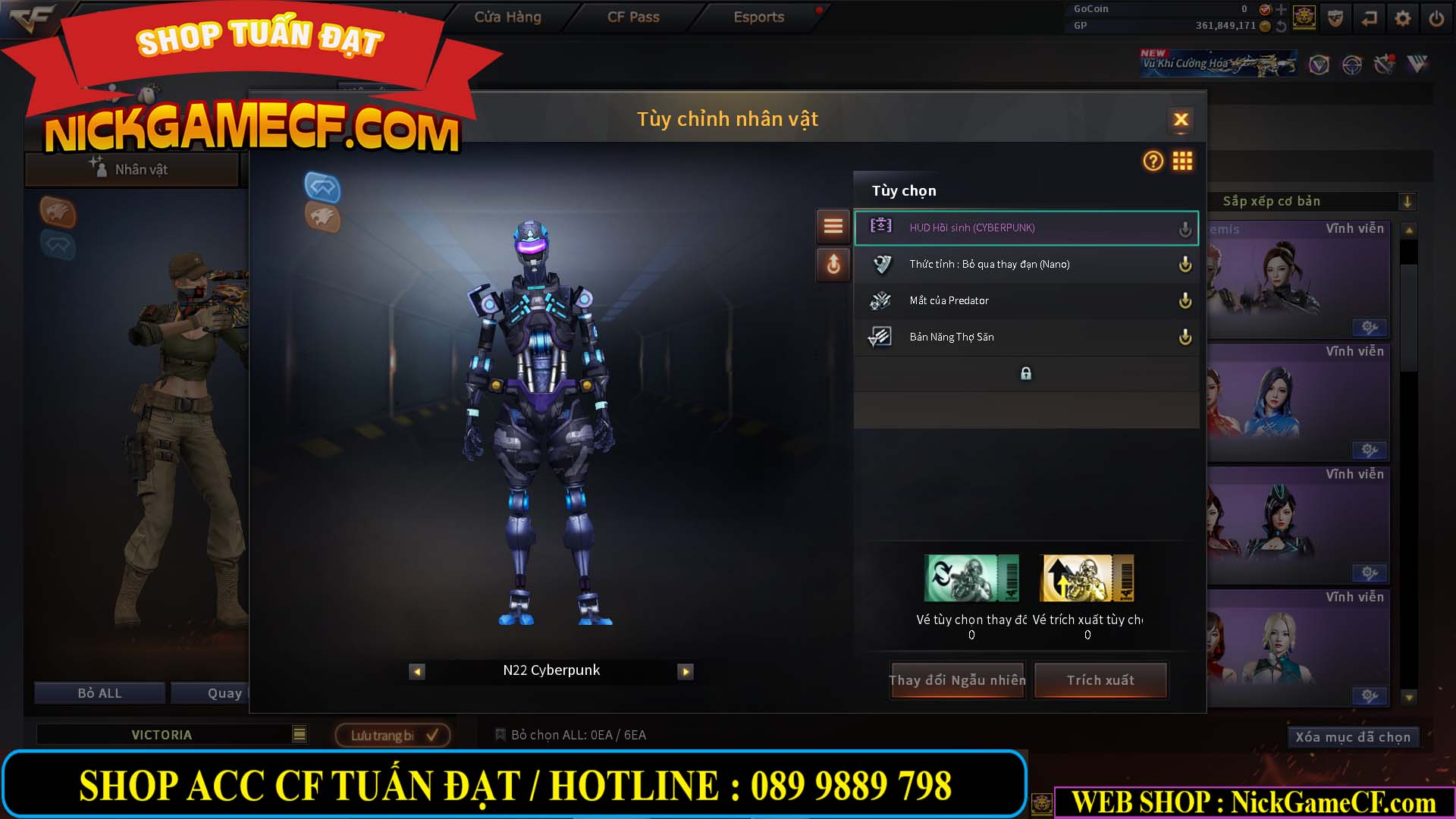 MÃ CF14357 - GIÁ : 8888K - CHIẾN ZOM XINH - C4 ĐẸP - 61 VIP - VIP5