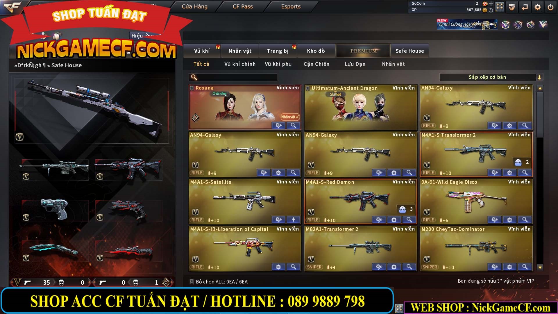 MÃ CF14364 - GIÁ : 5M2 - CHIẾN ZOM THỦ - C4 - 37 VIP - VIP6