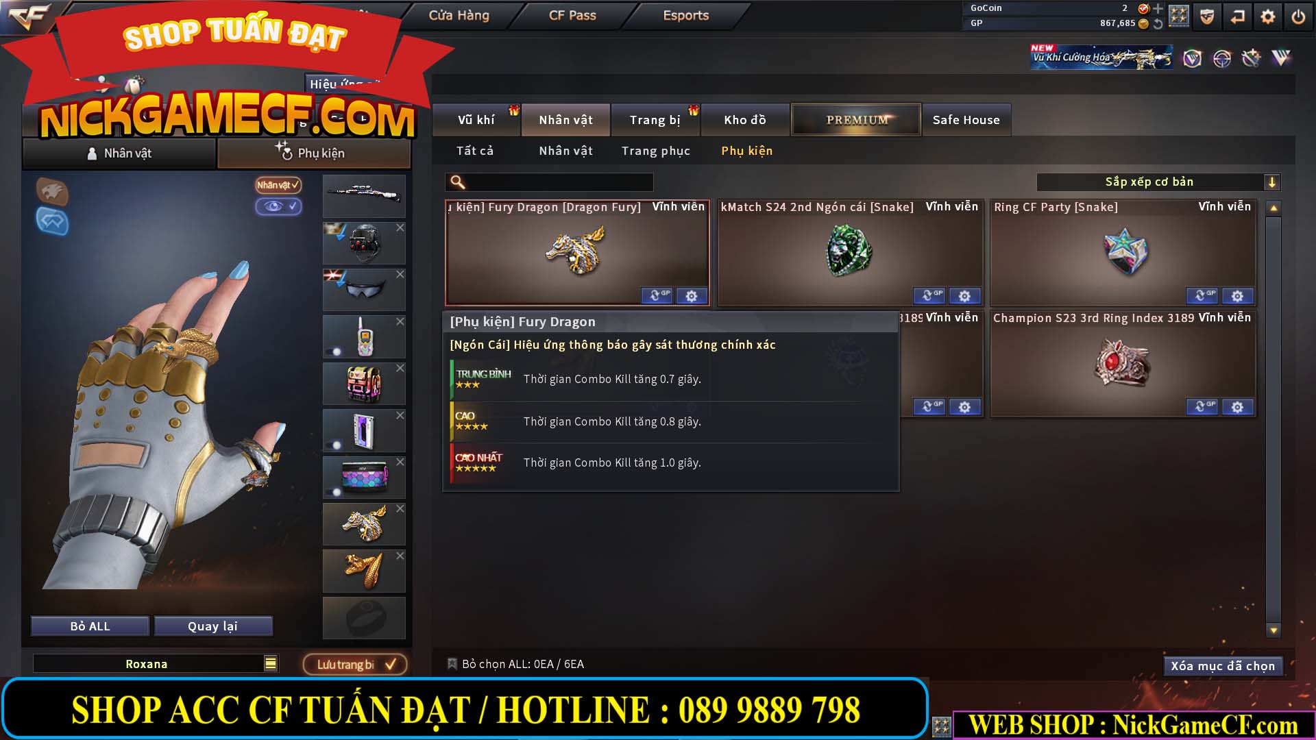 MÃ CF14364 - GIÁ : 5M2 - CHIẾN ZOM THỦ - C4 - 37 VIP - VIP6