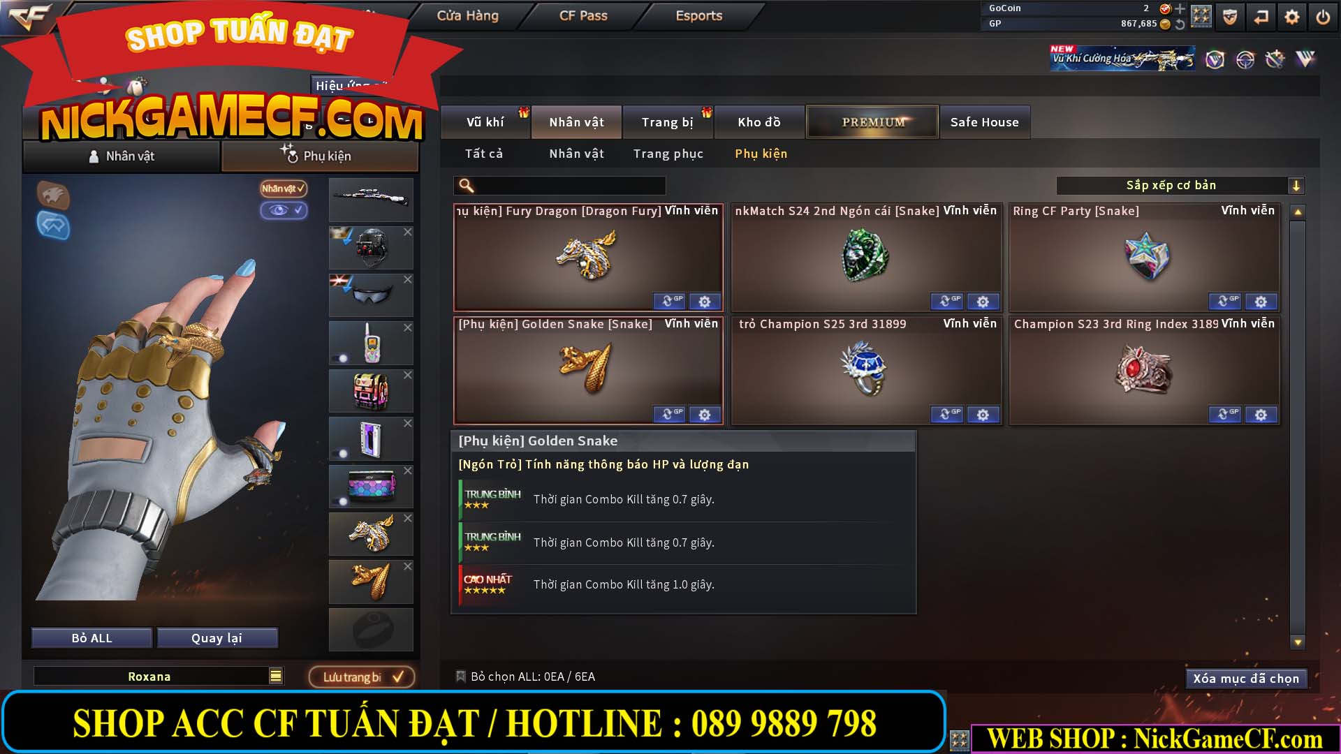 MÃ CF14364 - GIÁ : 5M2 - CHIẾN ZOM THỦ - C4 - 37 VIP - VIP6