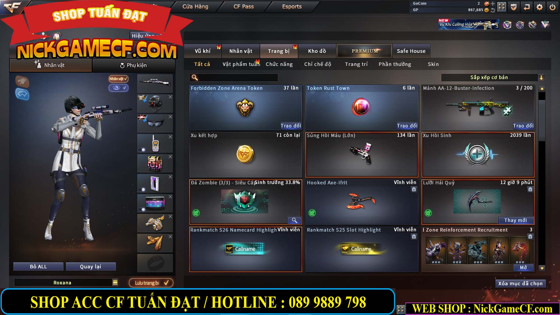 MÃ CF14364 - GIÁ : 5M2 - CHIẾN ZOM THỦ - C4 - 37 VIP - VIP6