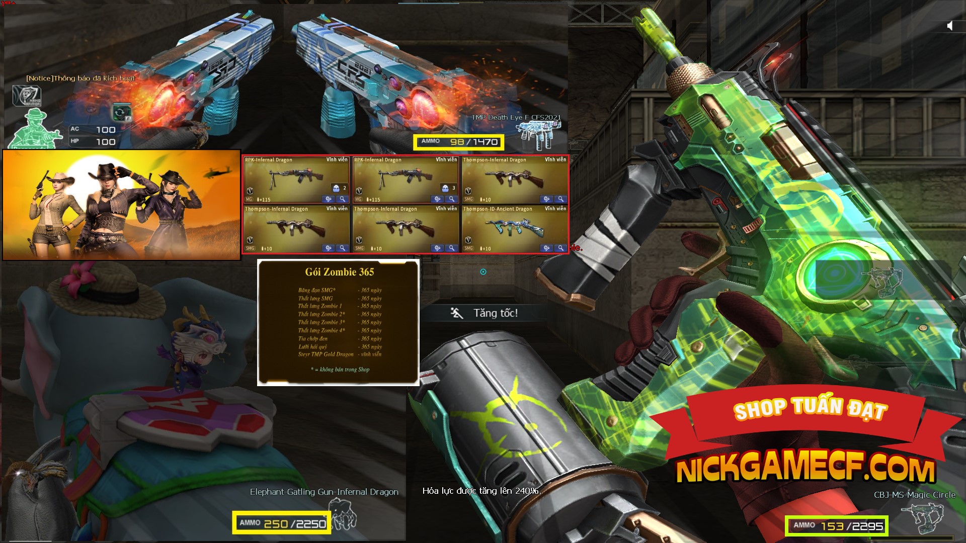 MÃ CF14414 - GIÁ : 4550K - CHIẾN ZOM THỦ + SĂN SIÊU XINH - VIP5