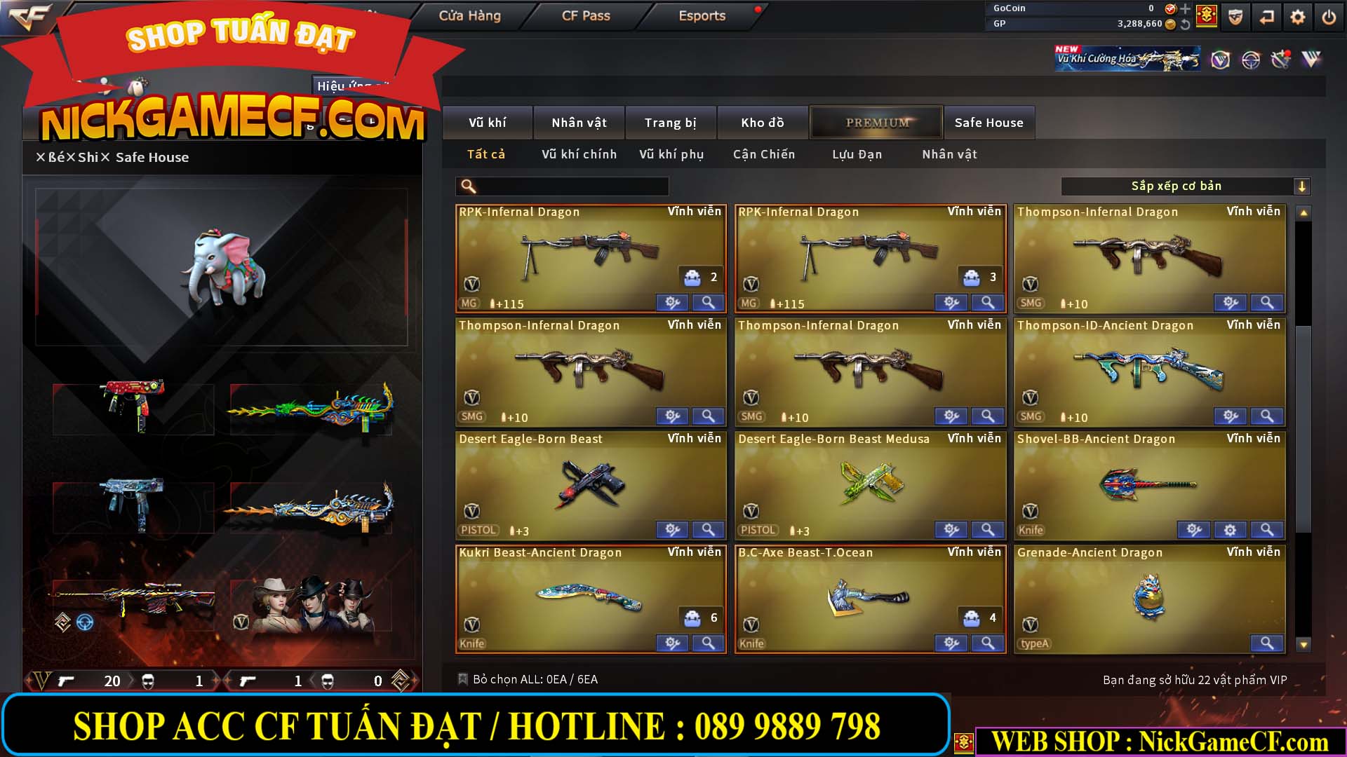 MÃ CF14414 - GIÁ : 4550K - CHIẾN ZOM THỦ + SĂN SIÊU XINH - VIP5