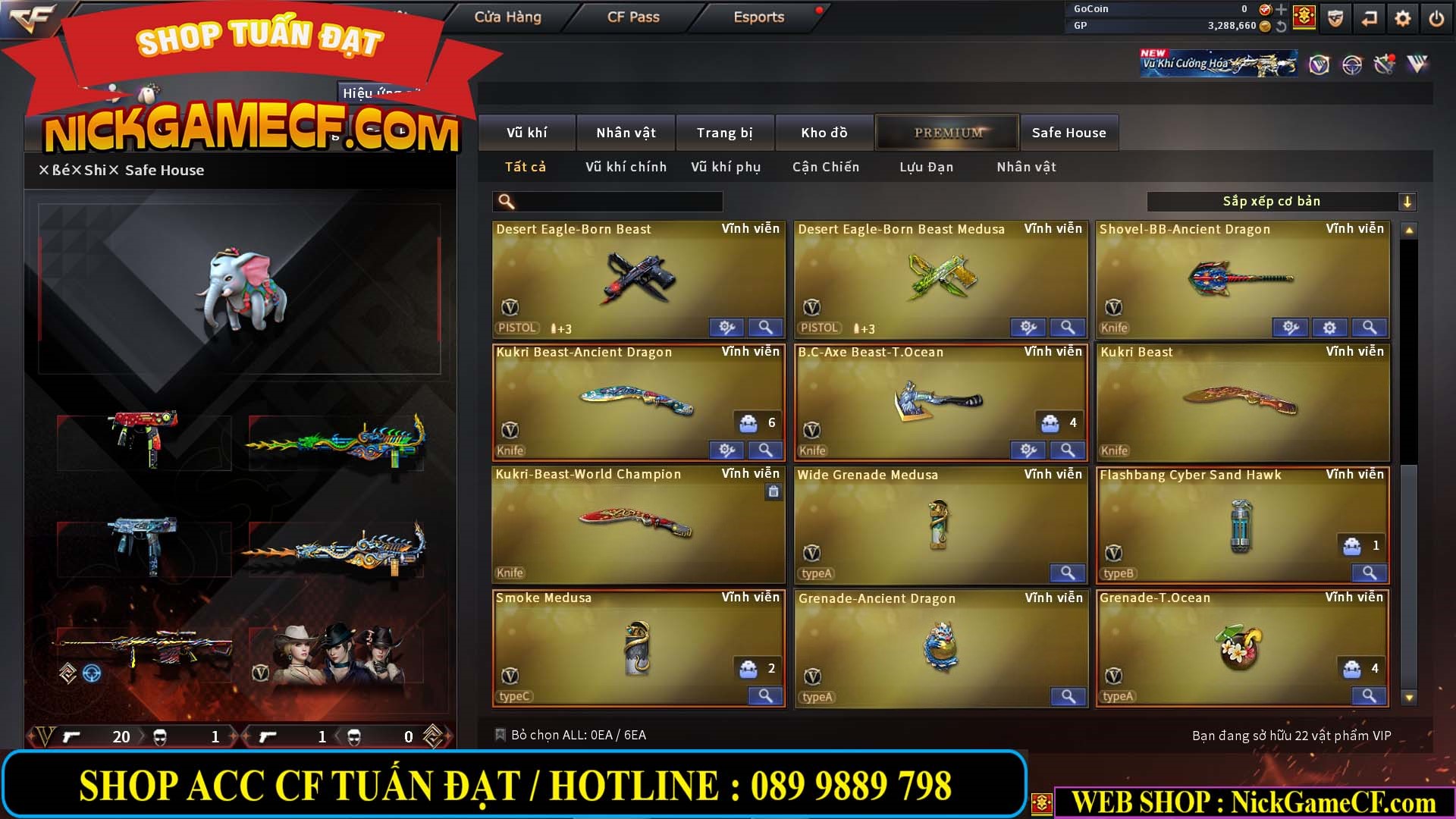 MÃ CF14414 - GIÁ : 4550K - CHIẾN ZOM THỦ + SĂN SIÊU XINH - VIP5