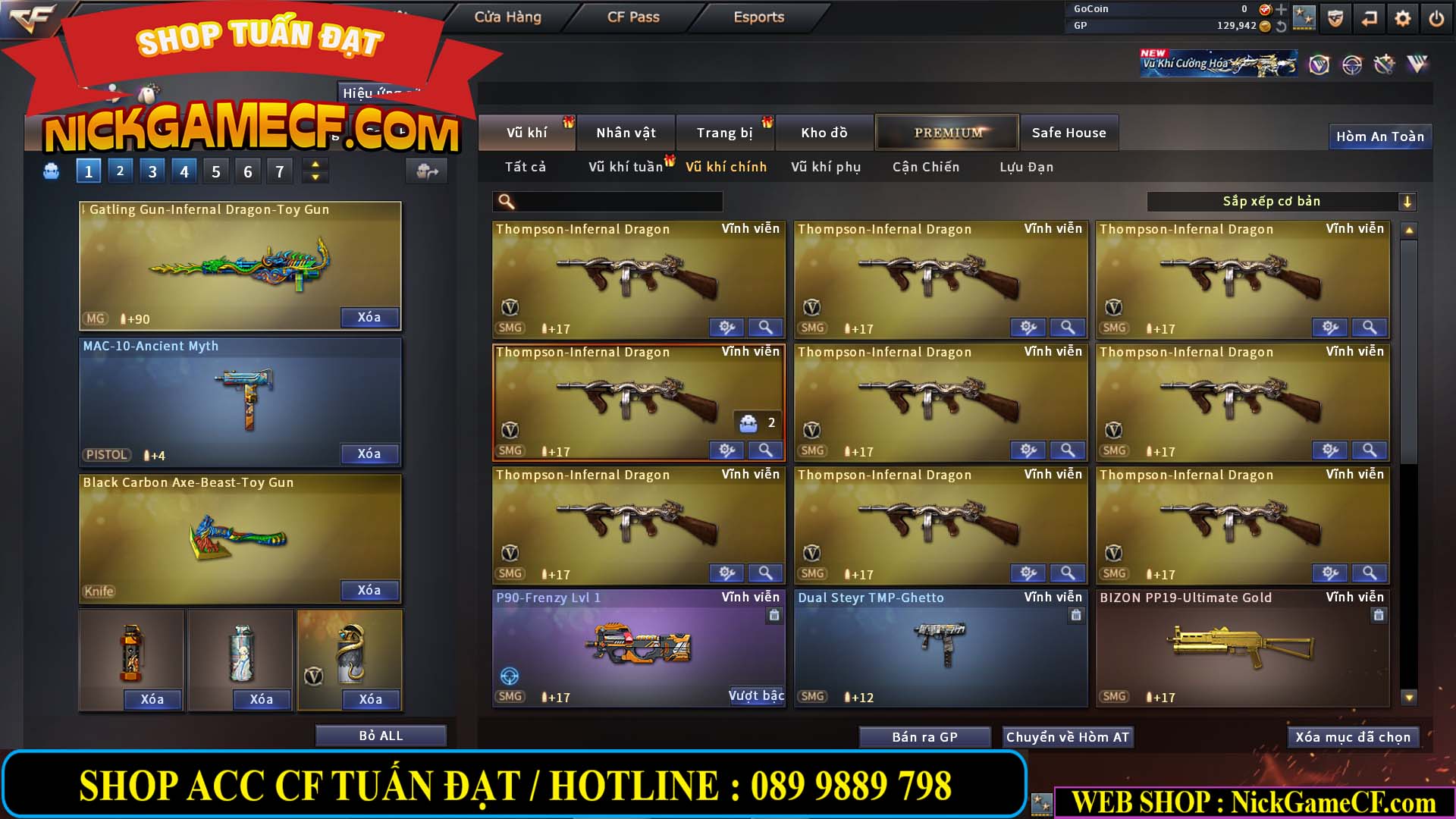 MÃ CF14484 - GIÁ : 2850K - CHIẾN ZOM SIÊU XINH - 20 VIP - GẦN VIP3