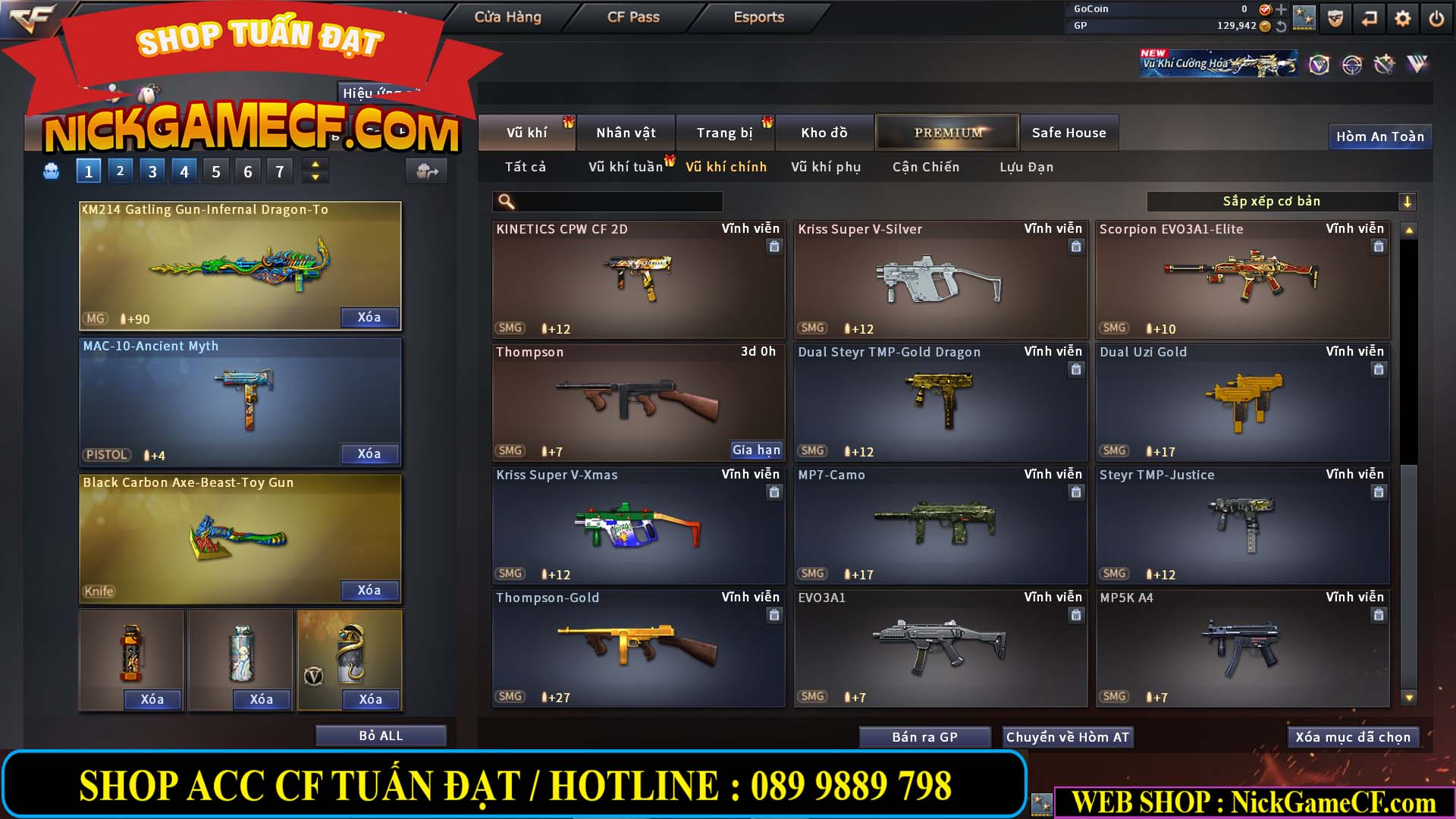 MÃ CF14484 - GIÁ : 2850K - CHIẾN ZOM SIÊU XINH - 20 VIP - GẦN VIP3