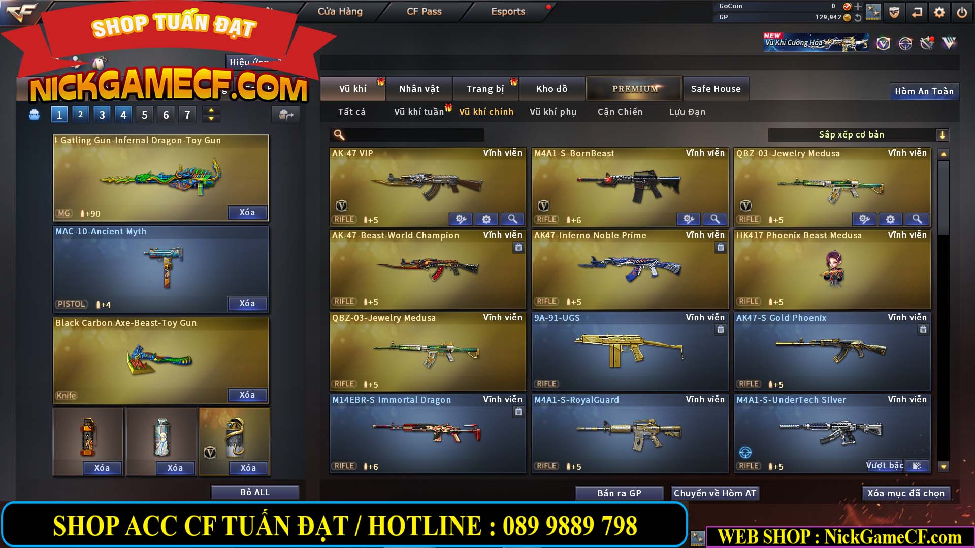 MÃ CF14484 - GIÁ : 2850K - CHIẾN ZOM SIÊU XINH - 20 VIP - GẦN VIP3