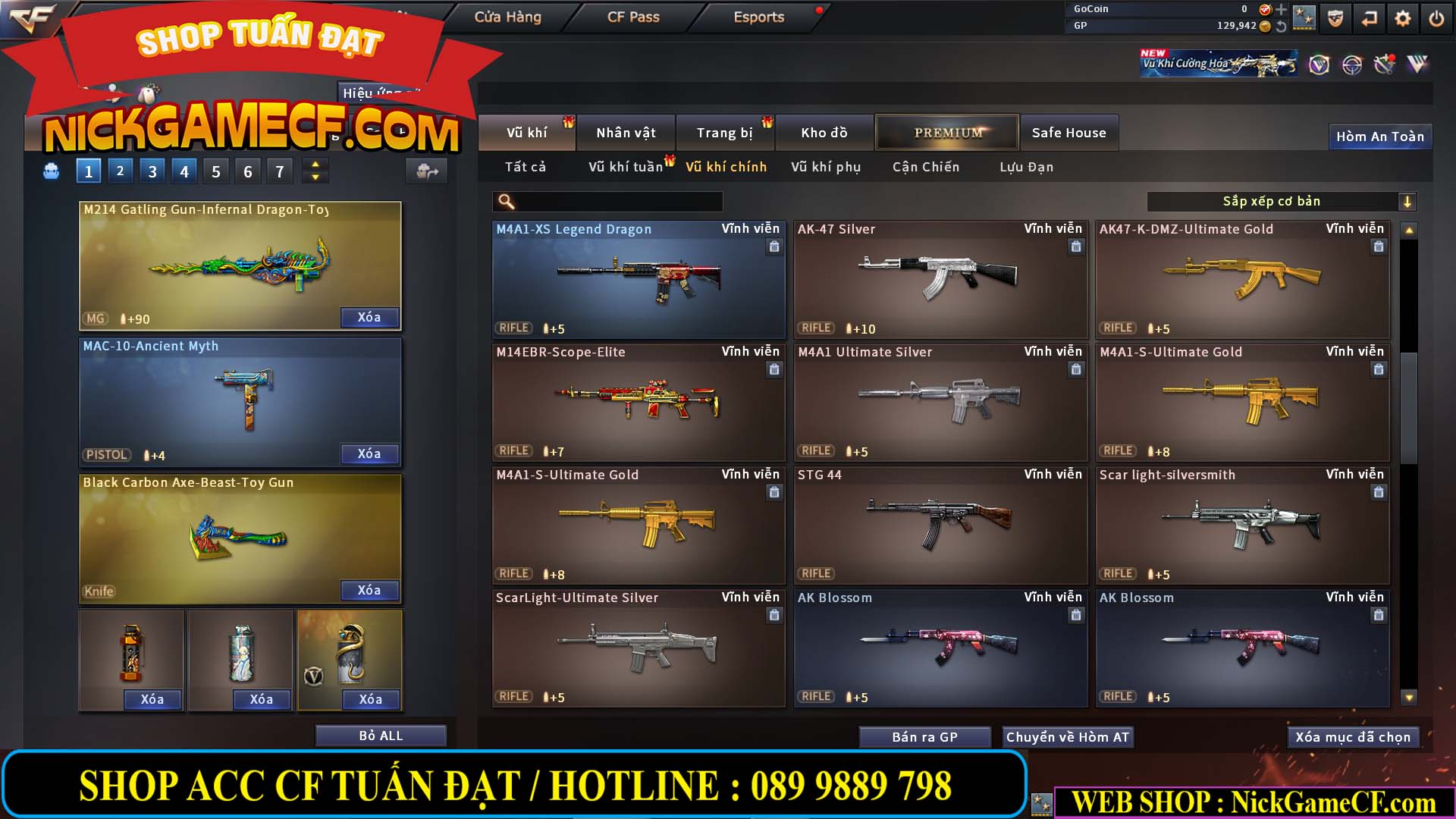 MÃ CF14484 - GIÁ : 2850K - CHIẾN ZOM SIÊU XINH - 20 VIP - GẦN VIP3