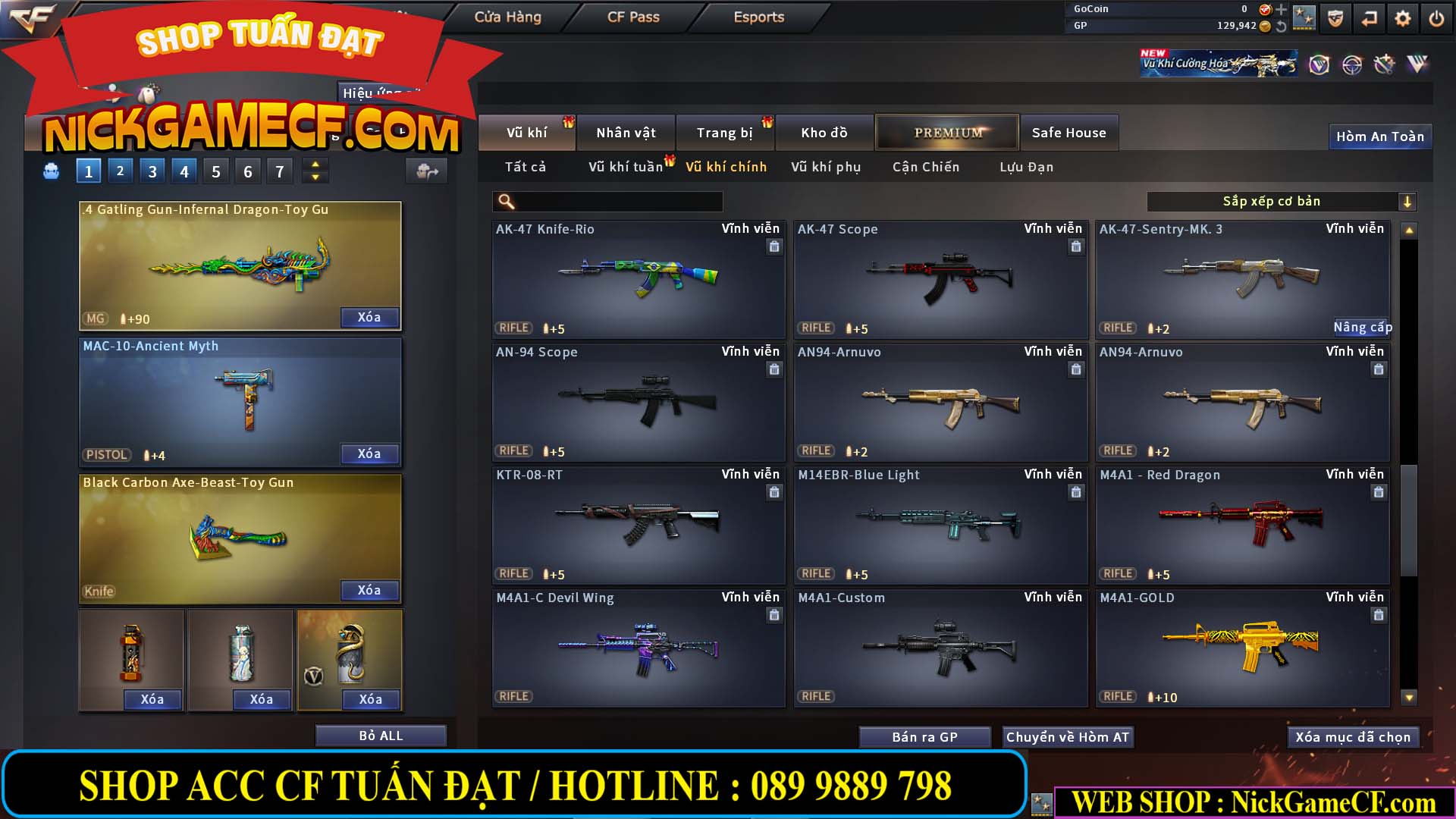 MÃ CF14484 - GIÁ : 2850K - CHIẾN ZOM SIÊU XINH - 20 VIP - GẦN VIP3