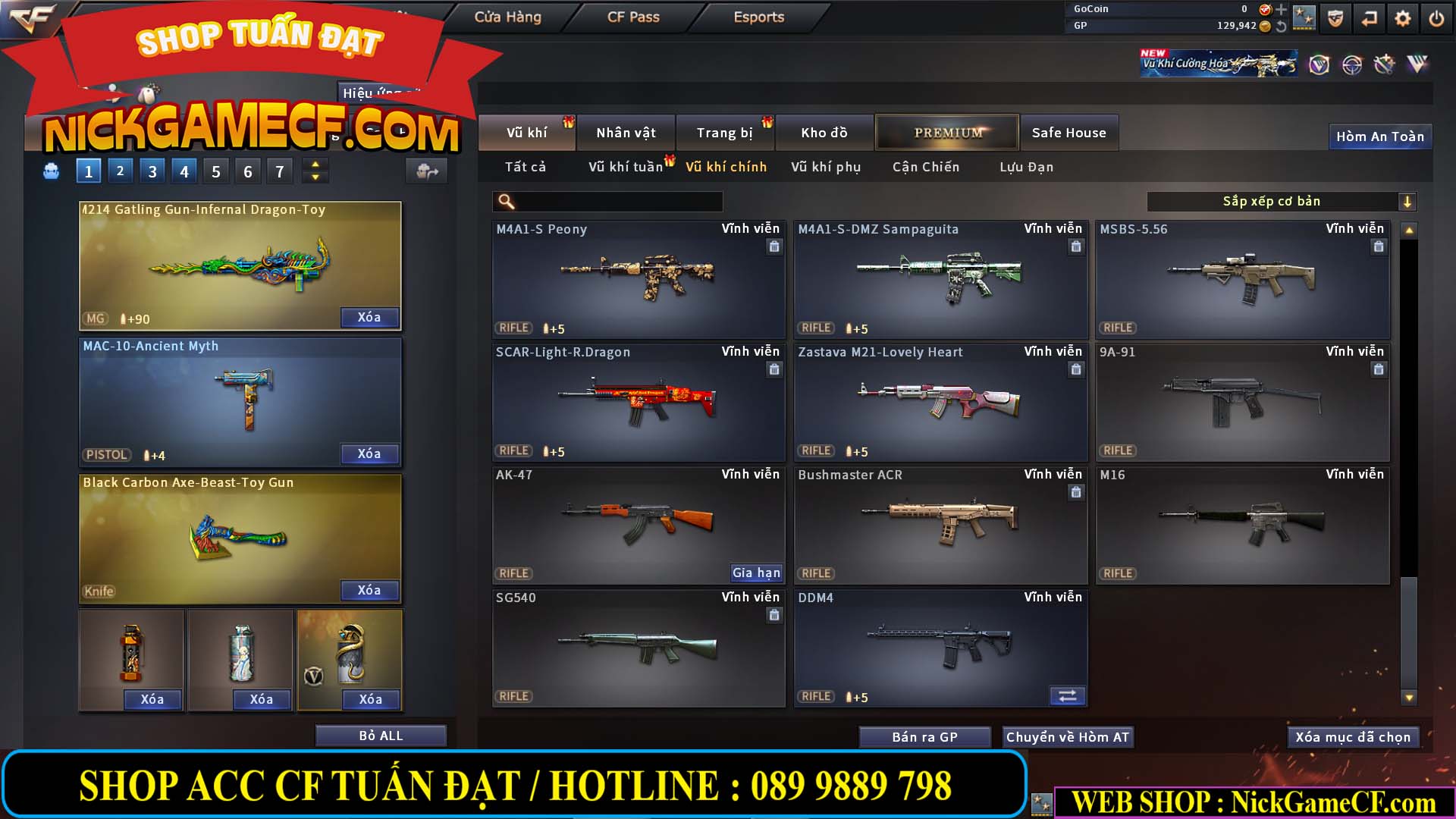 MÃ CF14484 - GIÁ : 2850K - CHIẾN ZOM SIÊU XINH - 20 VIP - GẦN VIP3