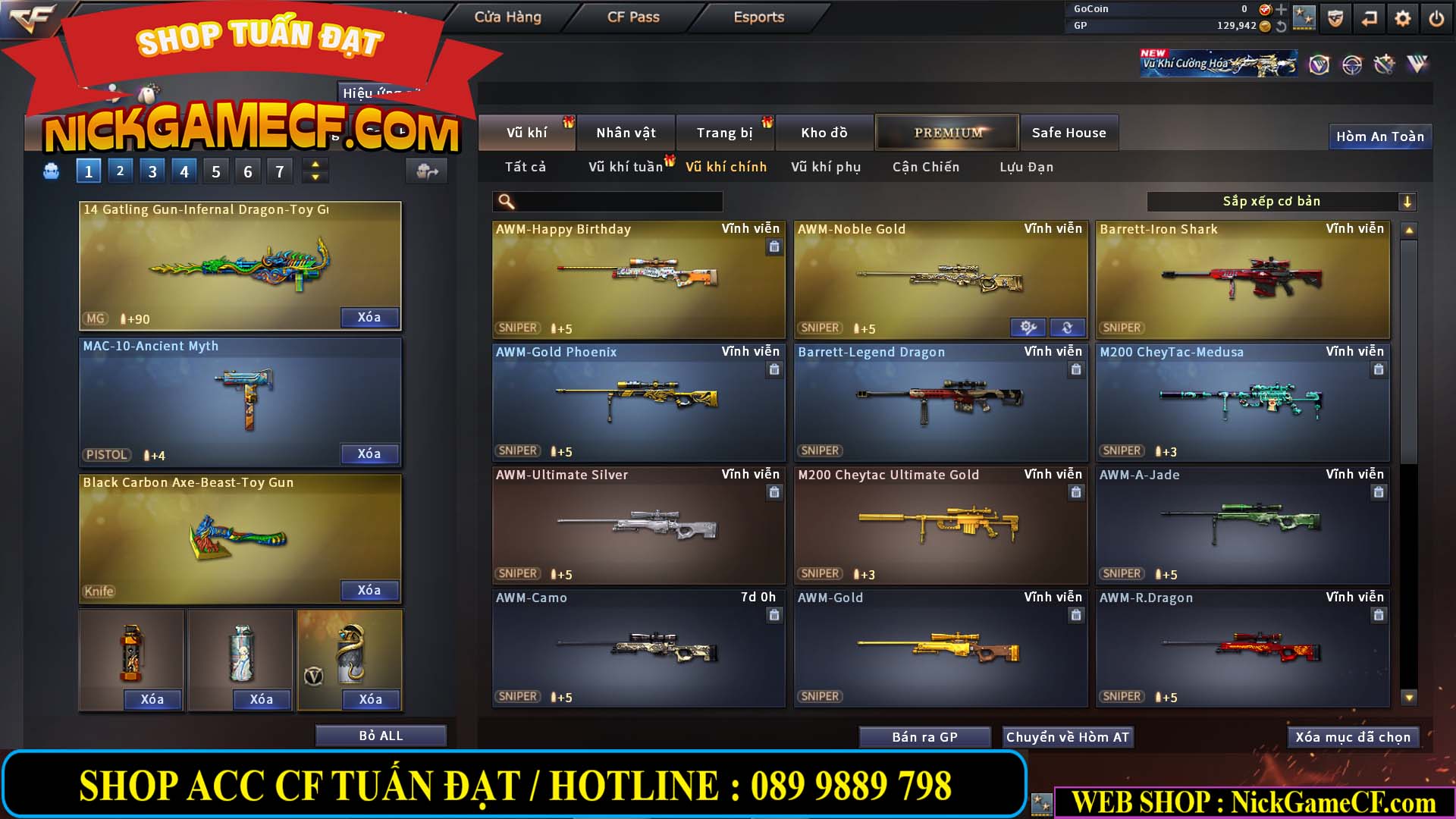 MÃ CF14484 - GIÁ : 2850K - CHIẾN ZOM SIÊU XINH - 20 VIP - GẦN VIP3