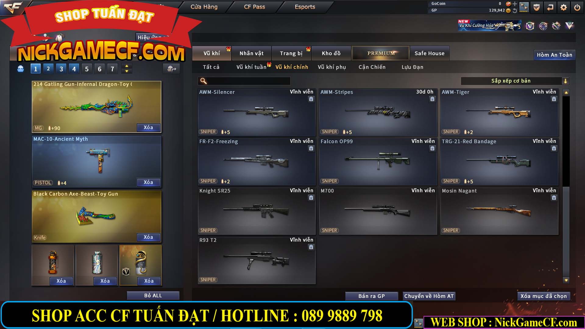 MÃ CF14484 - GIÁ : 2850K - CHIẾN ZOM SIÊU XINH - 20 VIP - GẦN VIP3