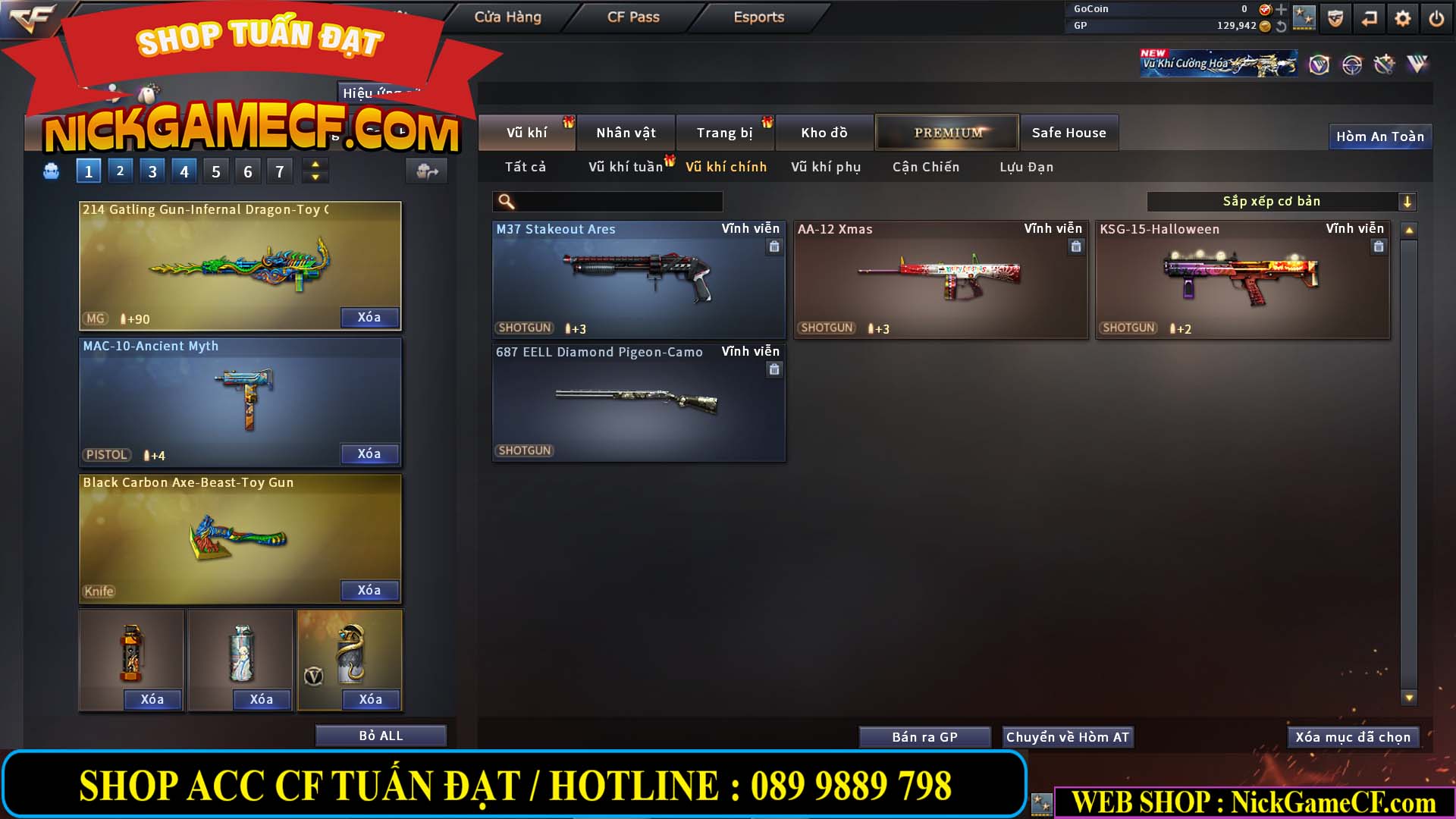 MÃ CF14484 - GIÁ : 2850K - CHIẾN ZOM SIÊU XINH - 20 VIP - GẦN VIP3