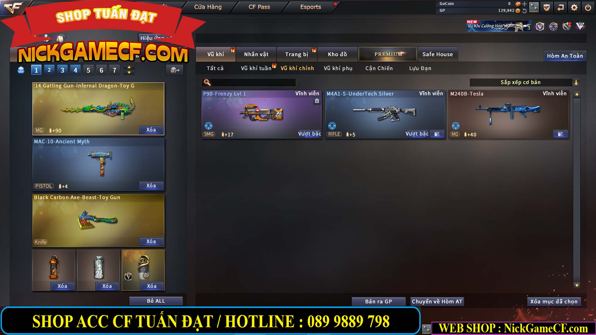 MÃ CF14484 - GIÁ : 2850K - CHIẾN ZOM SIÊU XINH - 20 VIP - GẦN VIP3