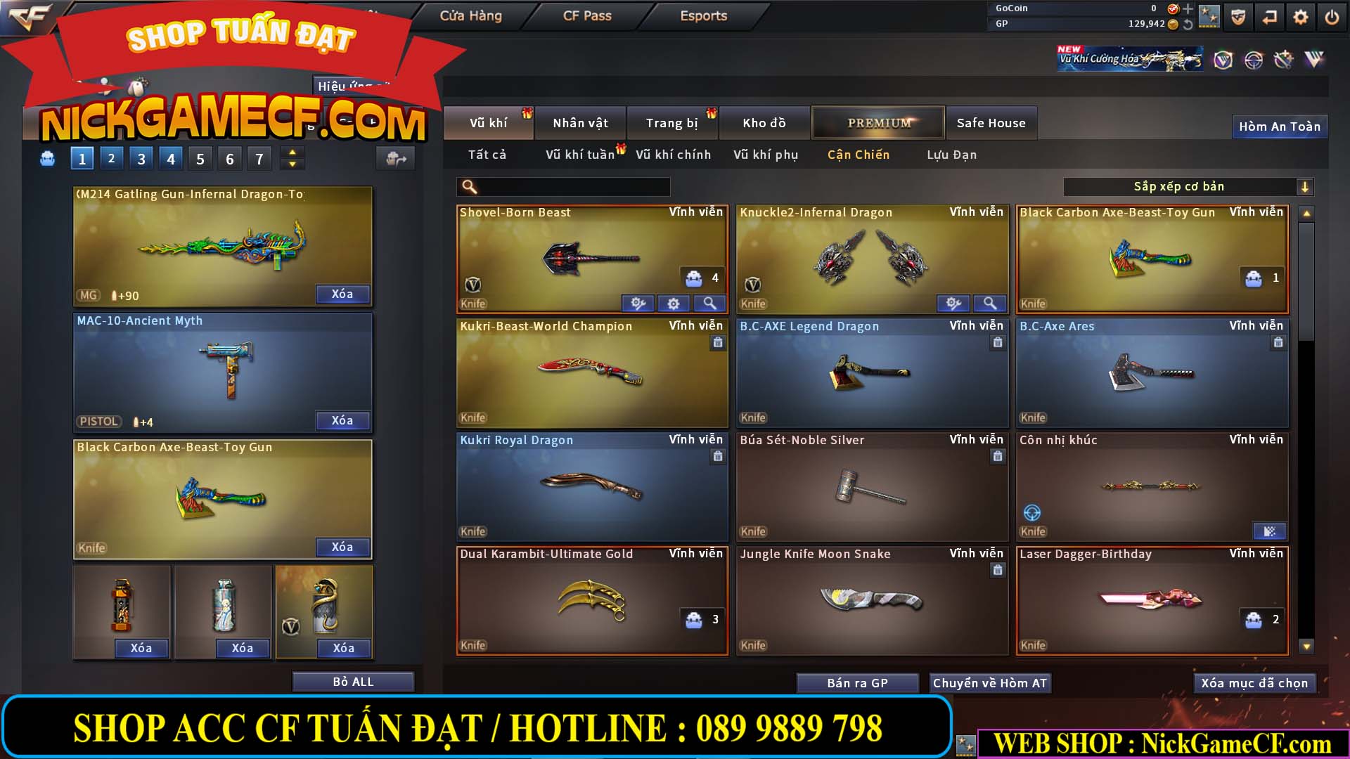 MÃ CF14484 - GIÁ : 2850K - CHIẾN ZOM SIÊU XINH - 20 VIP - GẦN VIP3