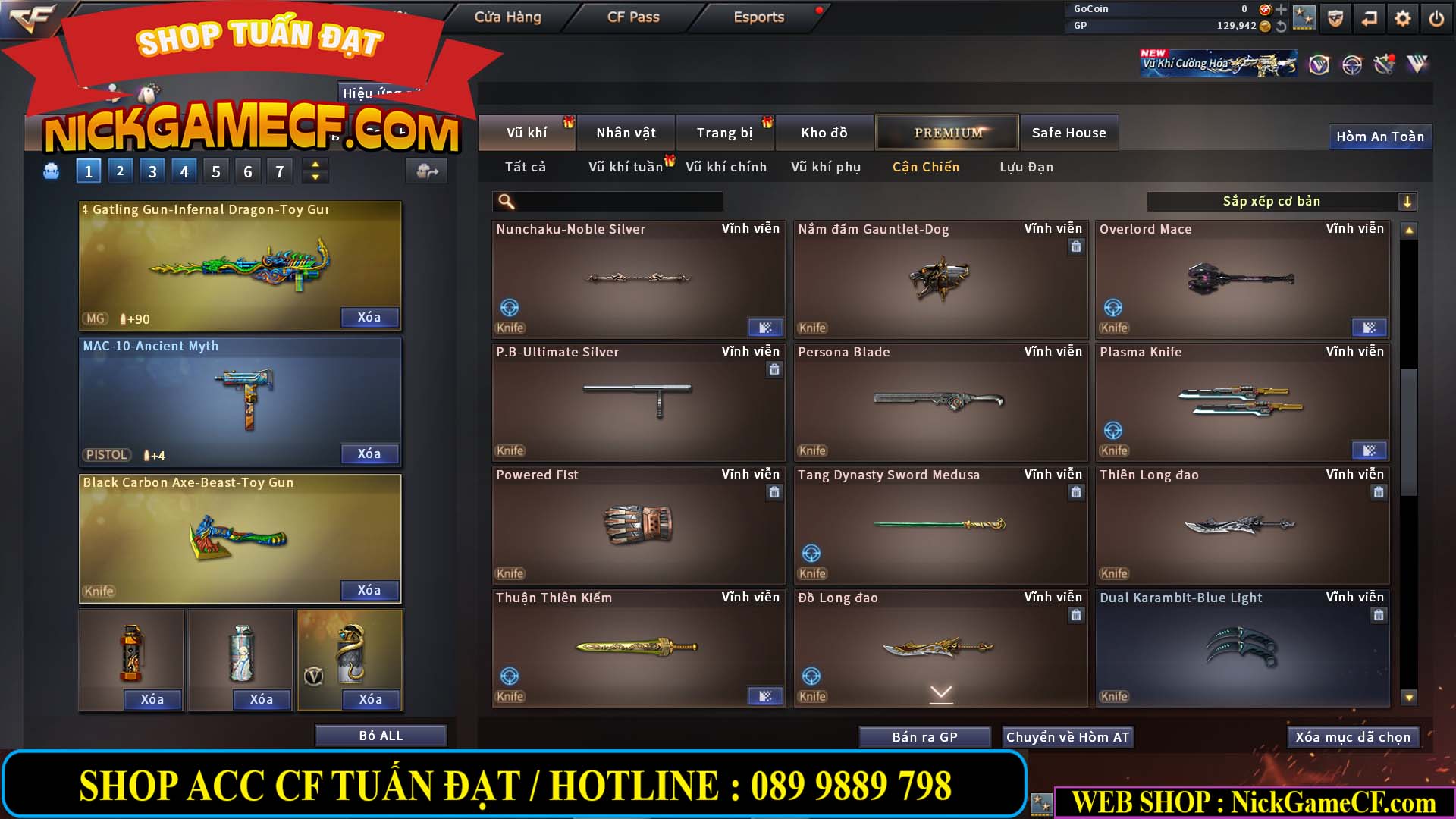 MÃ CF14484 - GIÁ : 2850K - CHIẾN ZOM SIÊU XINH - 20 VIP - GẦN VIP3