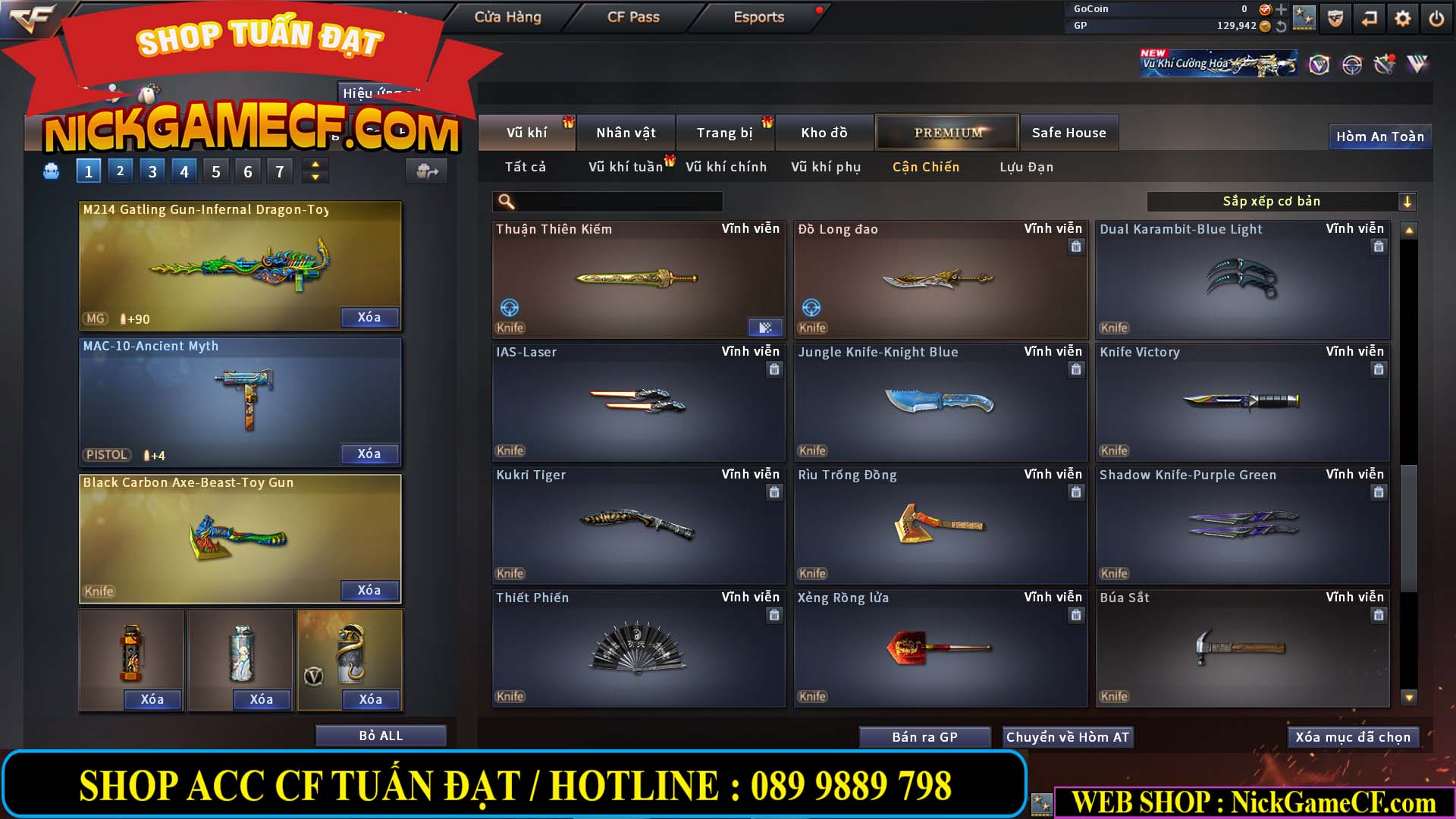 MÃ CF14484 - GIÁ : 2850K - CHIẾN ZOM SIÊU XINH - 20 VIP - GẦN VIP3