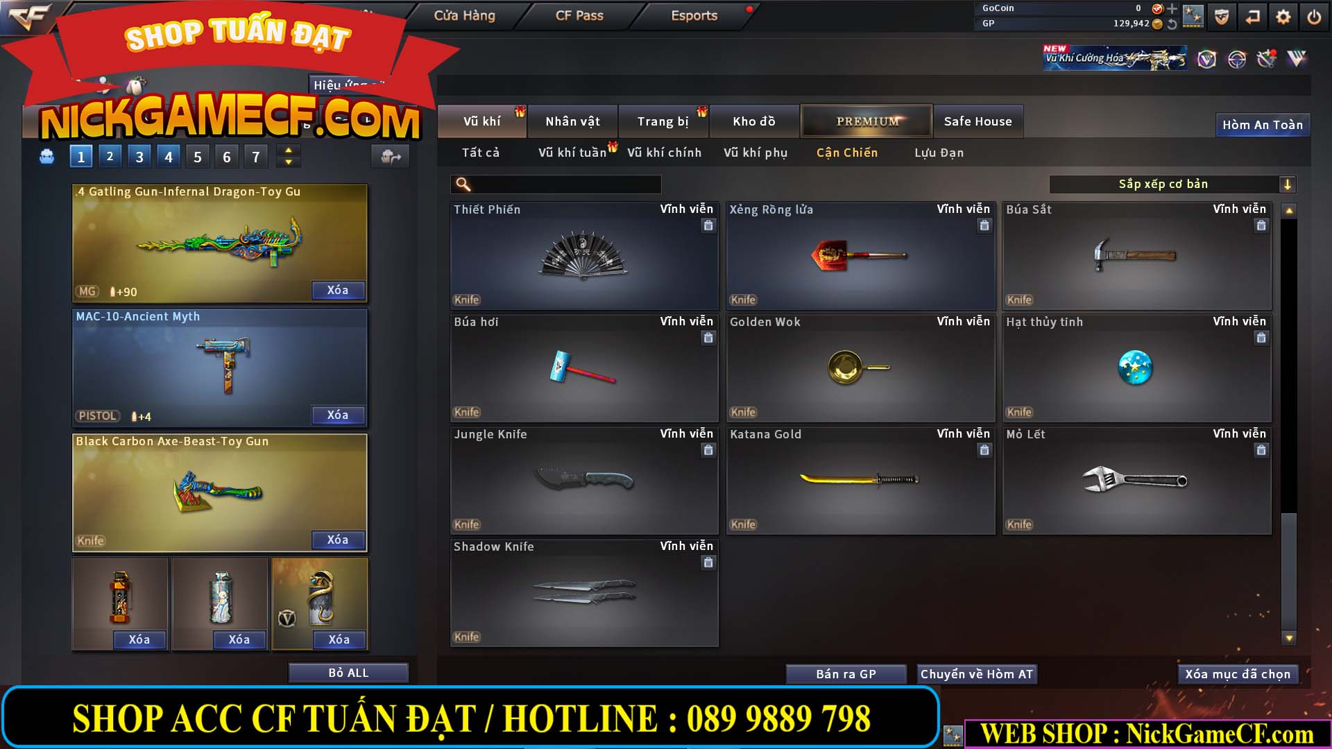 MÃ CF14484 - GIÁ : 2850K - CHIẾN ZOM SIÊU XINH - 20 VIP - GẦN VIP3