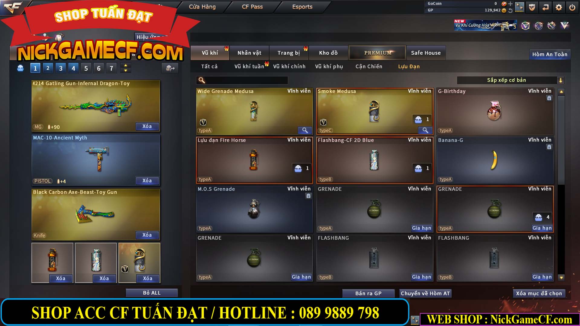 MÃ CF14484 - GIÁ : 2850K - CHIẾN ZOM SIÊU XINH - 20 VIP - GẦN VIP3