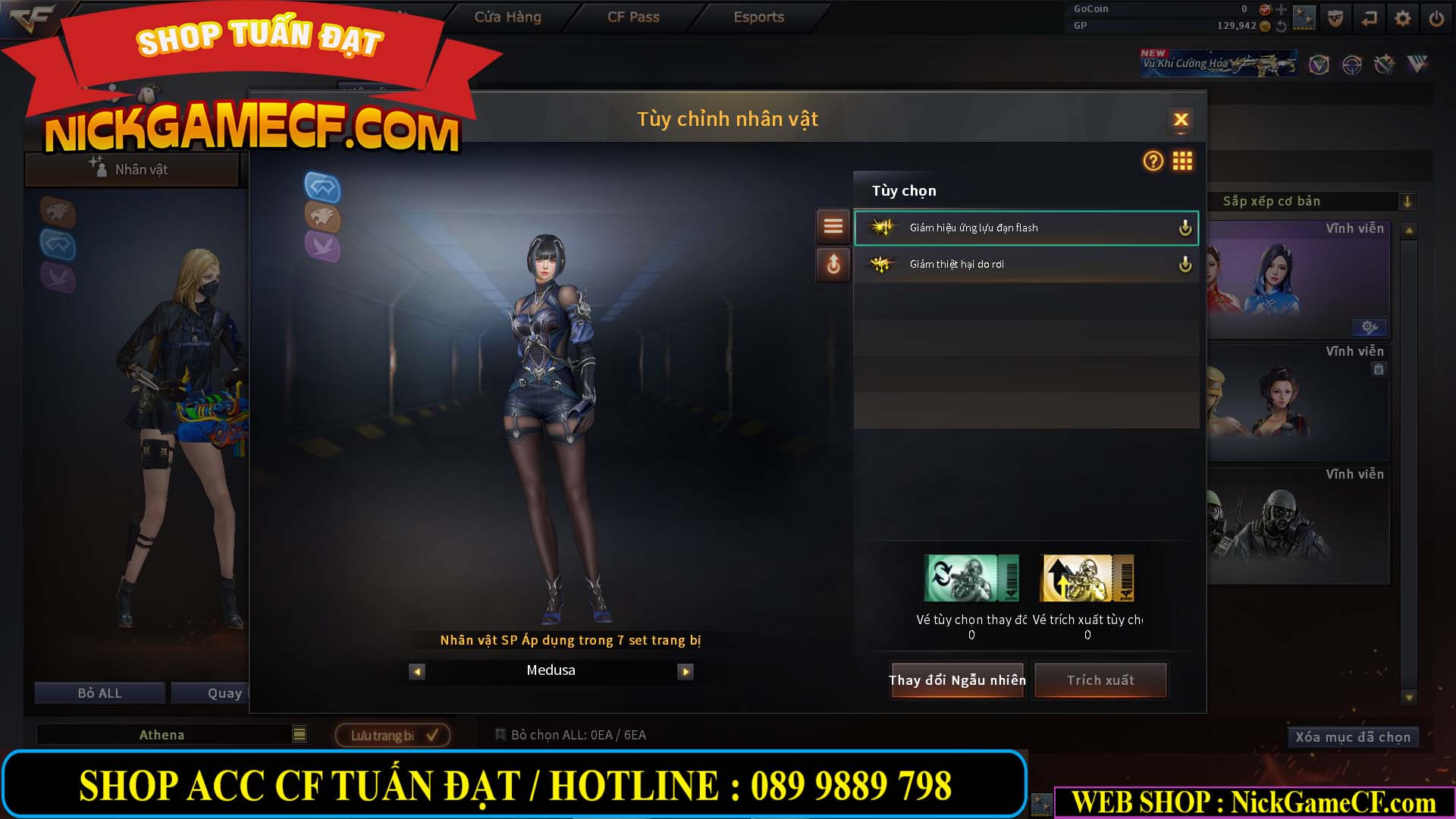 MÃ CF14484 - GIÁ : 2850K - CHIẾN ZOM SIÊU XINH - 20 VIP - GẦN VIP3