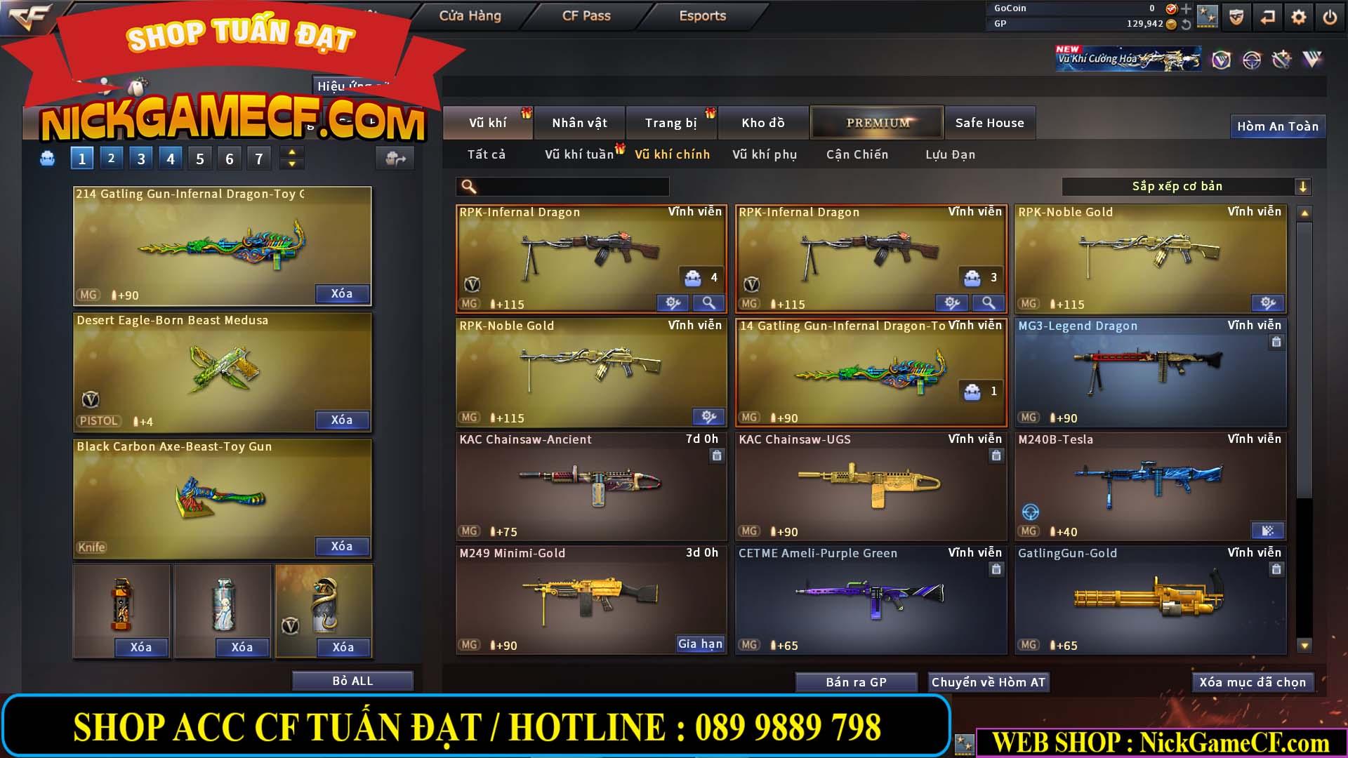 MÃ CF14484 - GIÁ : 2850K - CHIẾN ZOM SIÊU XINH - 20 VIP - GẦN VIP3