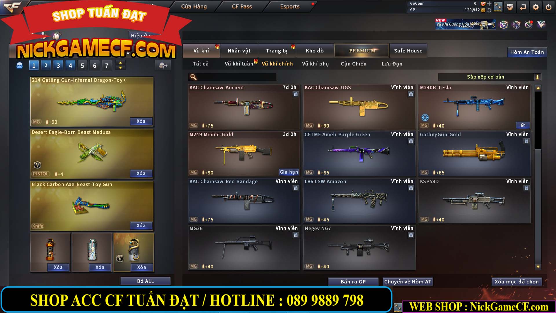 MÃ CF14484 - GIÁ : 2850K - CHIẾN ZOM SIÊU XINH - 20 VIP - GẦN VIP3