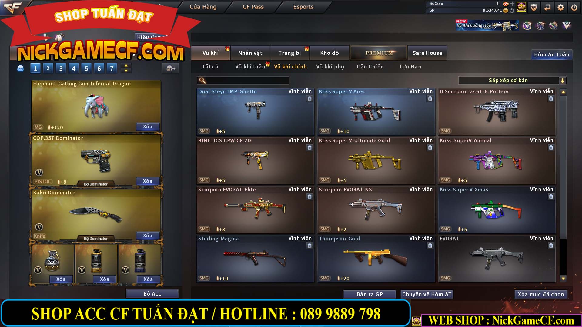 MÃ CF14488 - GIÁ : 4M5 - CHIẾN C4 XINH + ZOM THỦ - 32 VIP - VIP5