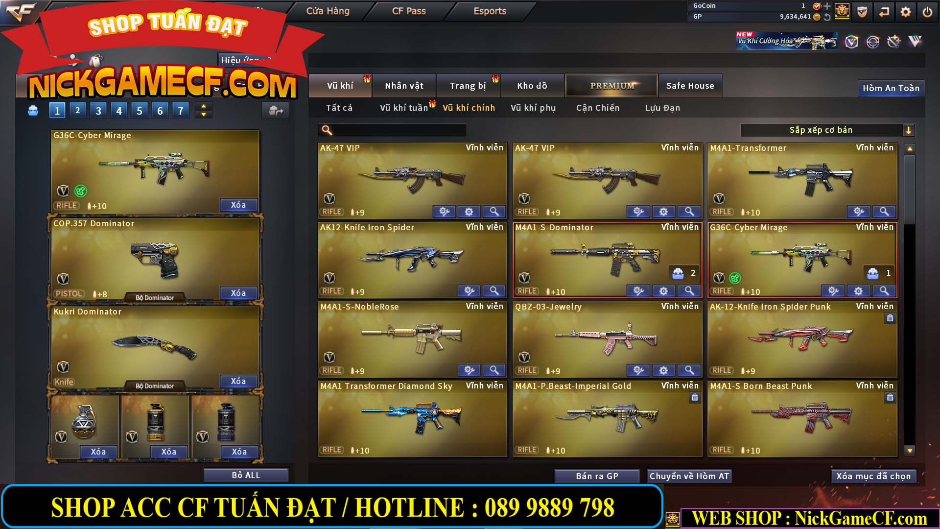 MÃ CF14488 - GIÁ : 4M5 - CHIẾN C4 XINH + ZOM THỦ - 32 VIP - VIP5