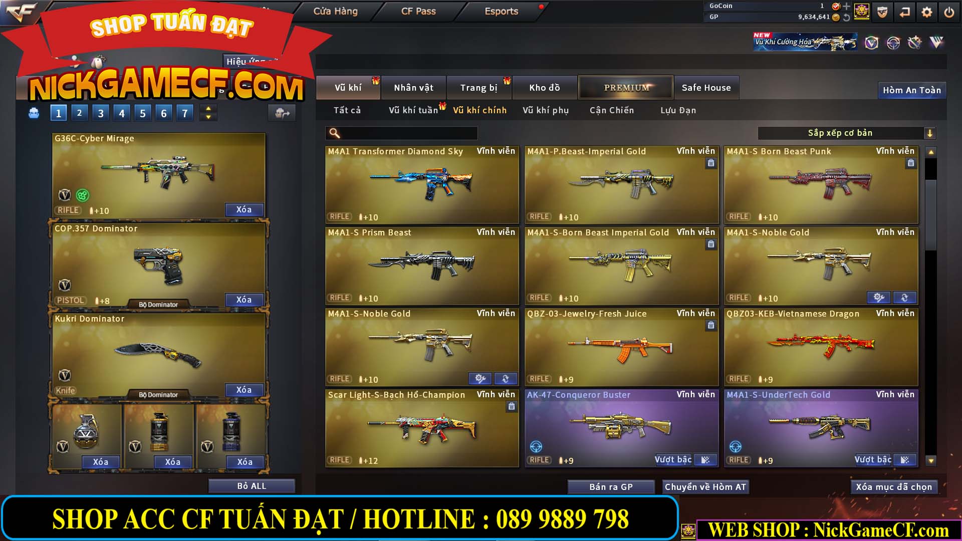 MÃ CF14488 - GIÁ : 4M5 - CHIẾN C4 XINH + ZOM THỦ - 32 VIP - VIP5