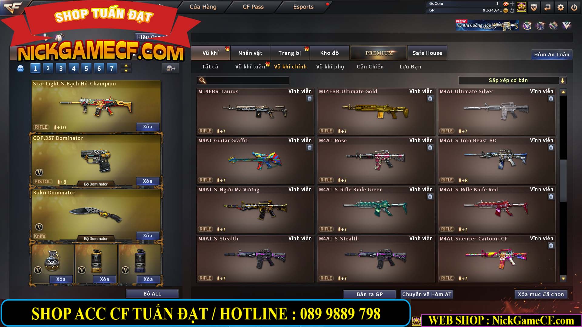 MÃ CF14488 - GIÁ : 4M5 - CHIẾN C4 XINH + ZOM THỦ - 32 VIP - VIP5