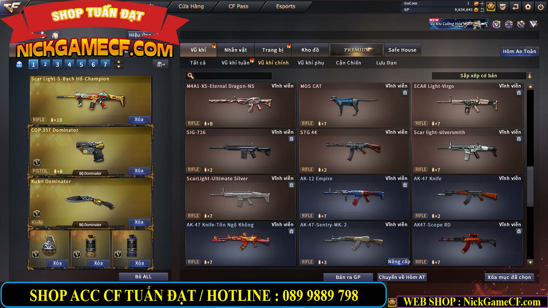 MÃ CF14488 - GIÁ : 4M5 - CHIẾN C4 XINH + ZOM THỦ - 32 VIP - VIP5