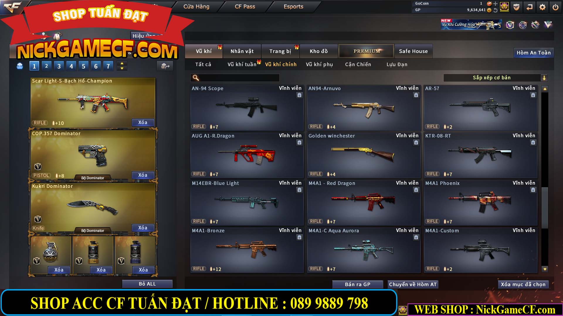 MÃ CF14488 - GIÁ : 4M5 - CHIẾN C4 XINH + ZOM THỦ - 32 VIP - VIP5