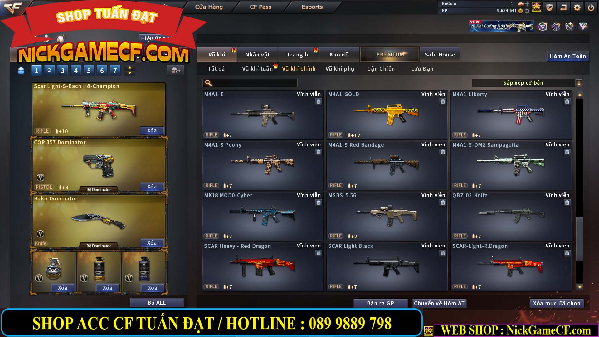 MÃ CF14488 - GIÁ : 4M5 - CHIẾN C4 XINH + ZOM THỦ - 32 VIP - VIP5