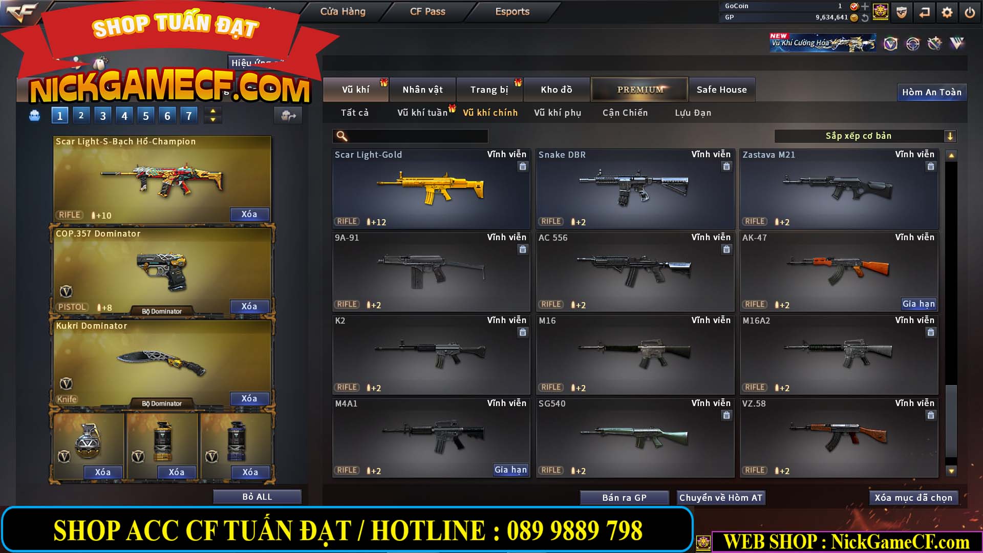 MÃ CF14488 - GIÁ : 4M5 - CHIẾN C4 XINH + ZOM THỦ - 32 VIP - VIP5