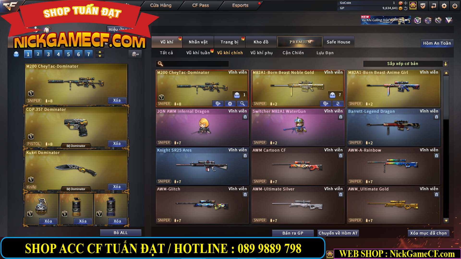 MÃ CF14488 - GIÁ : 4M5 - CHIẾN C4 XINH + ZOM THỦ - 32 VIP - VIP5