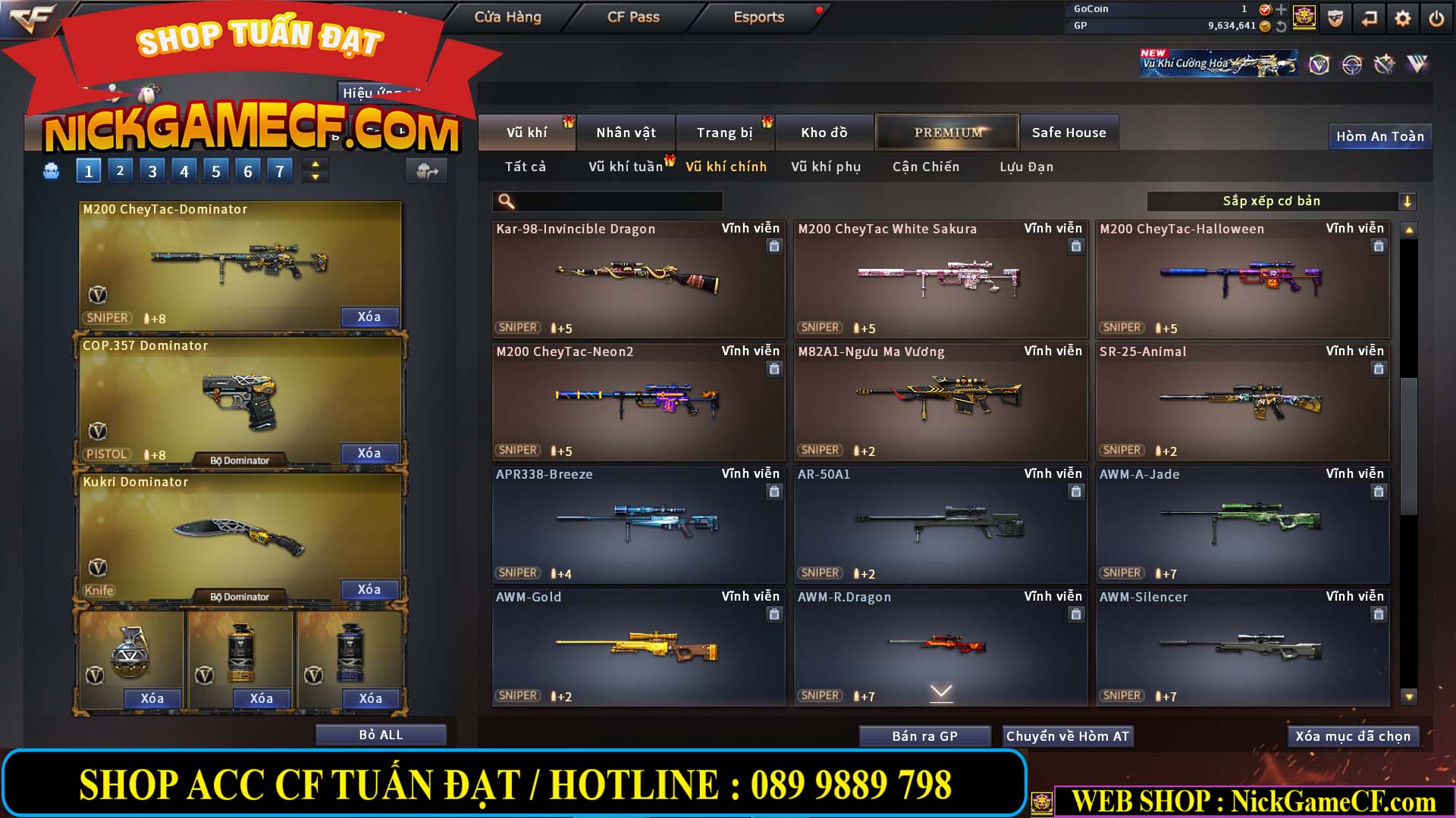 MÃ CF14488 - GIÁ : 4M5 - CHIẾN C4 XINH + ZOM THỦ - 32 VIP - VIP5