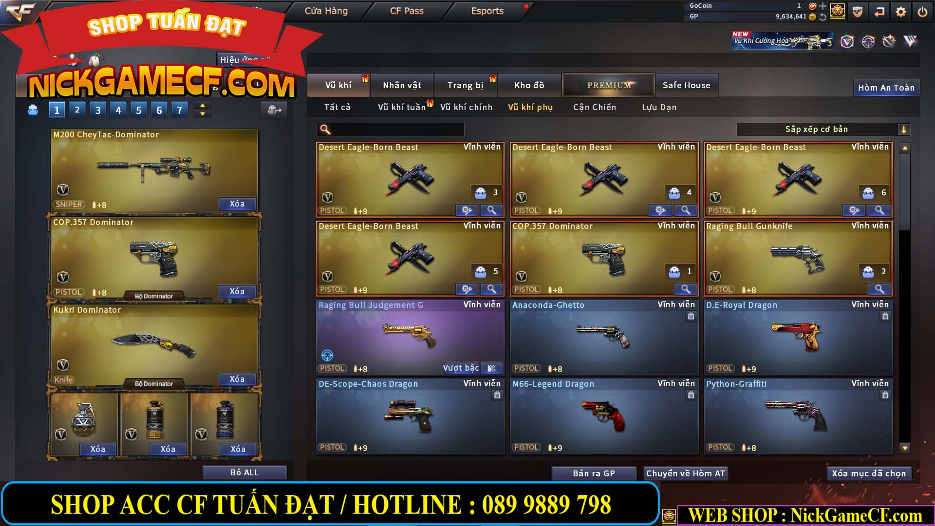 MÃ CF14488 - GIÁ : 4M5 - CHIẾN C4 XINH + ZOM THỦ - 32 VIP - VIP5