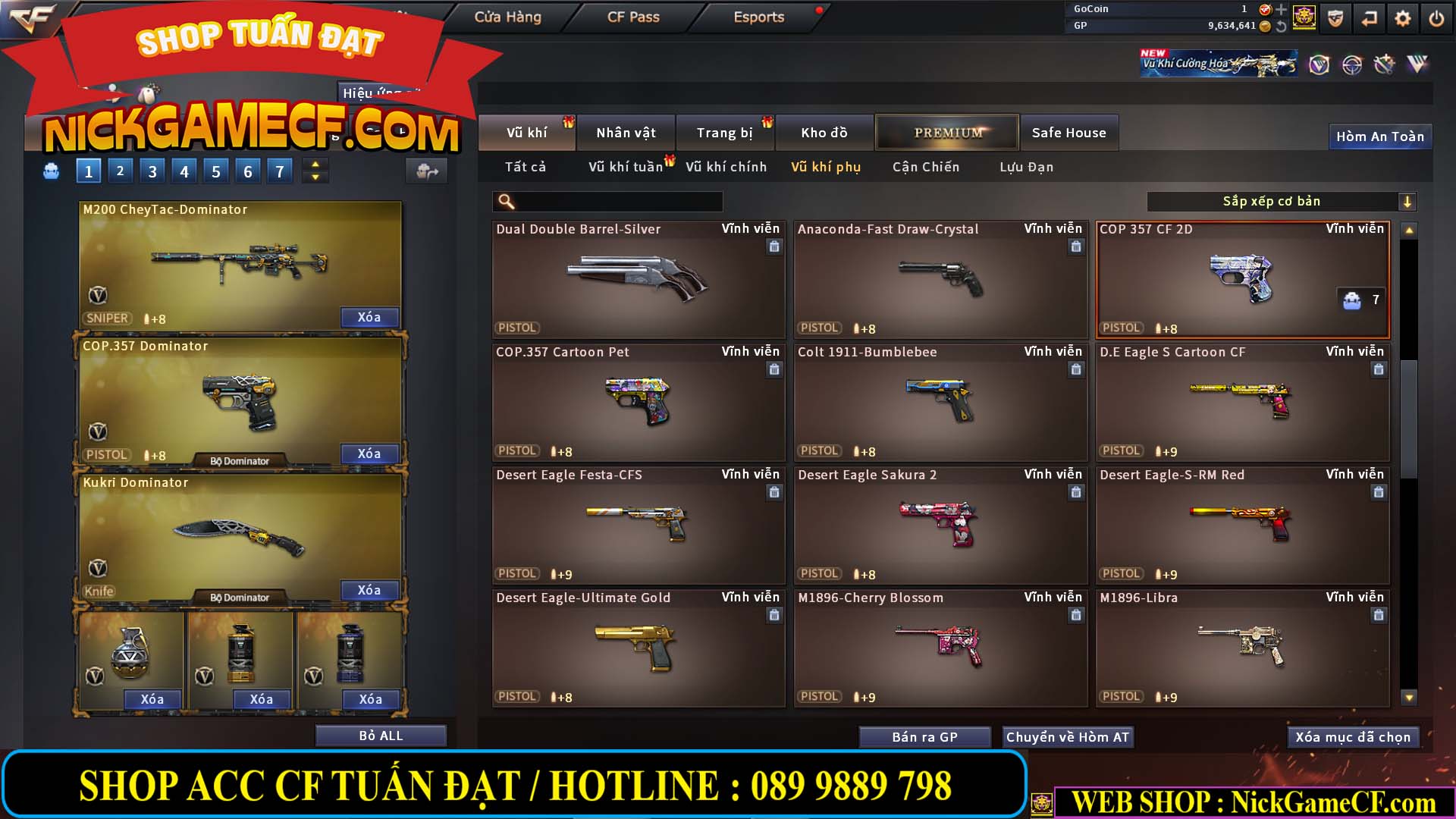 MÃ CF14488 - GIÁ : 4M5 - CHIẾN C4 XINH + ZOM THỦ - 32 VIP - VIP5